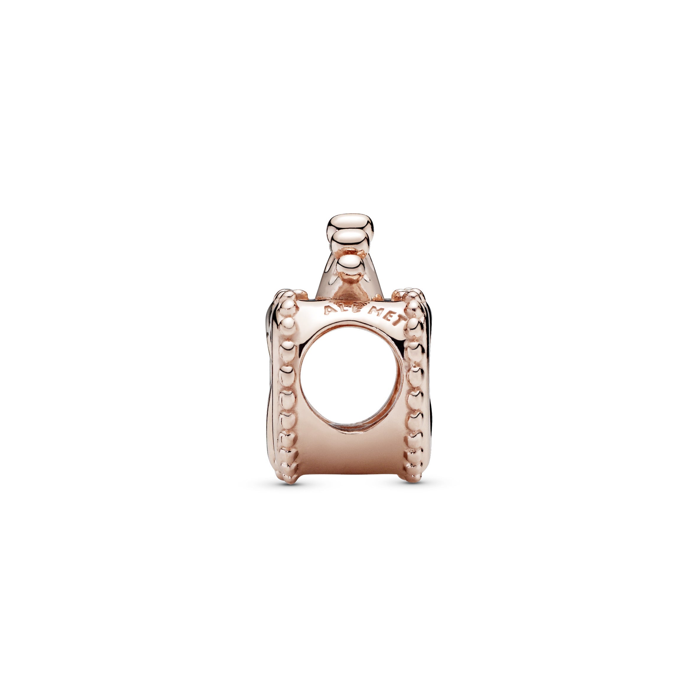 PANDORA Crown And Entwined Hearts Charm 14K Rose Gold Plated Unique Metal Blend Charms Bracelet Charm Jewelry Gift