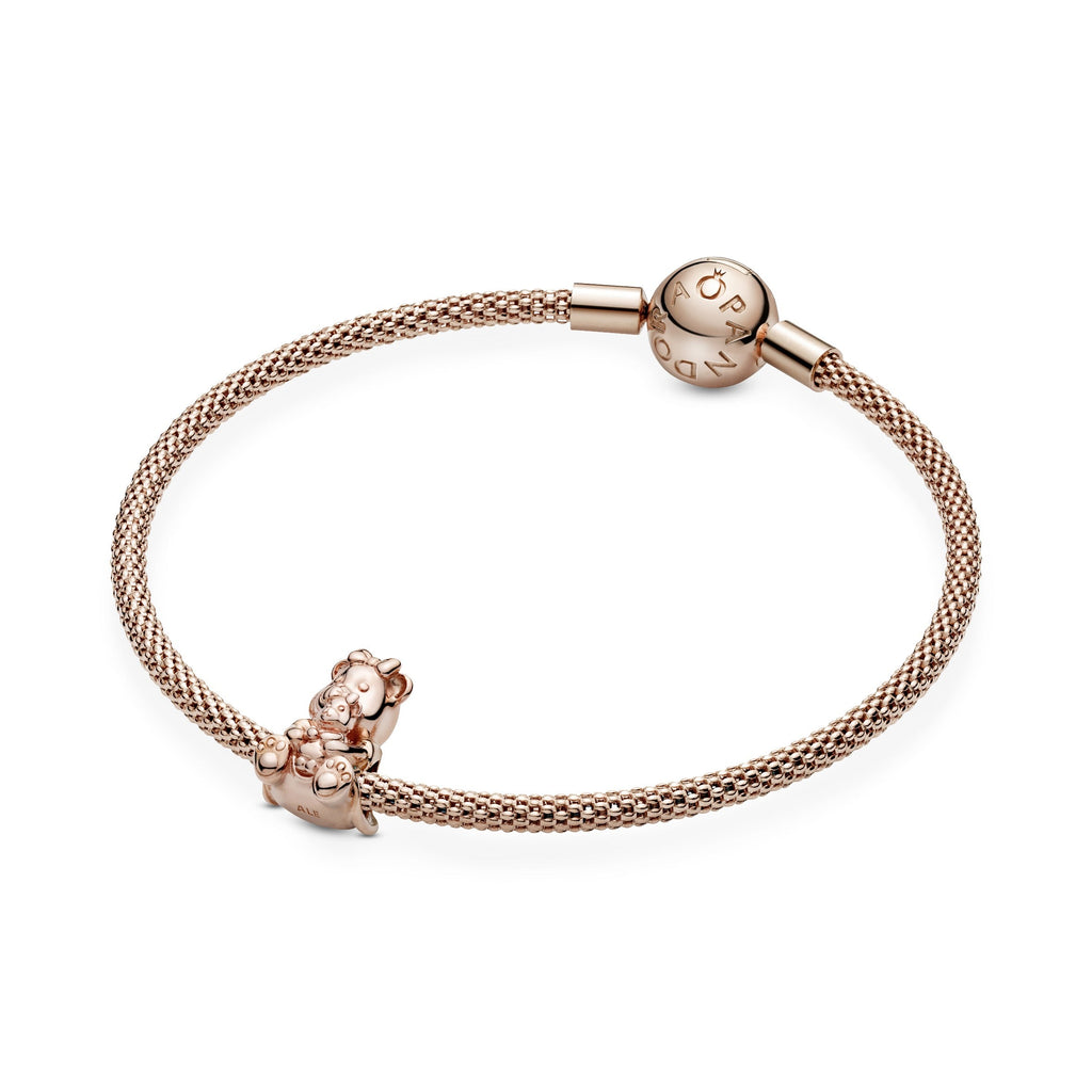 PANDORA Dora Bear Charm 14K Rose Gold Plated Unique Metal Blend Charms Bracelet Charm Jewelry Gift