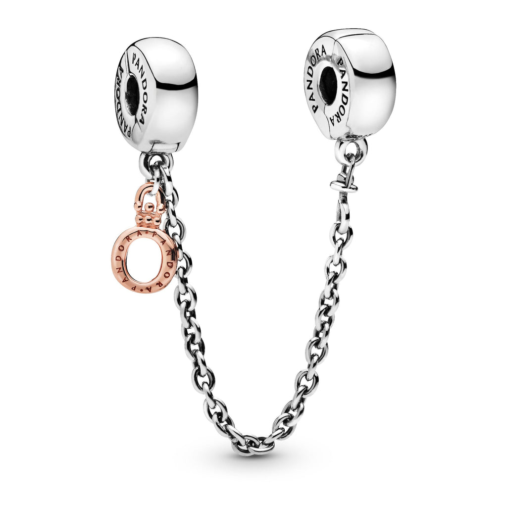 PANDORA Dangling Crown O Safety Chain Charm Sterling Silver Charms Bracelet Charm Jewelry Gift