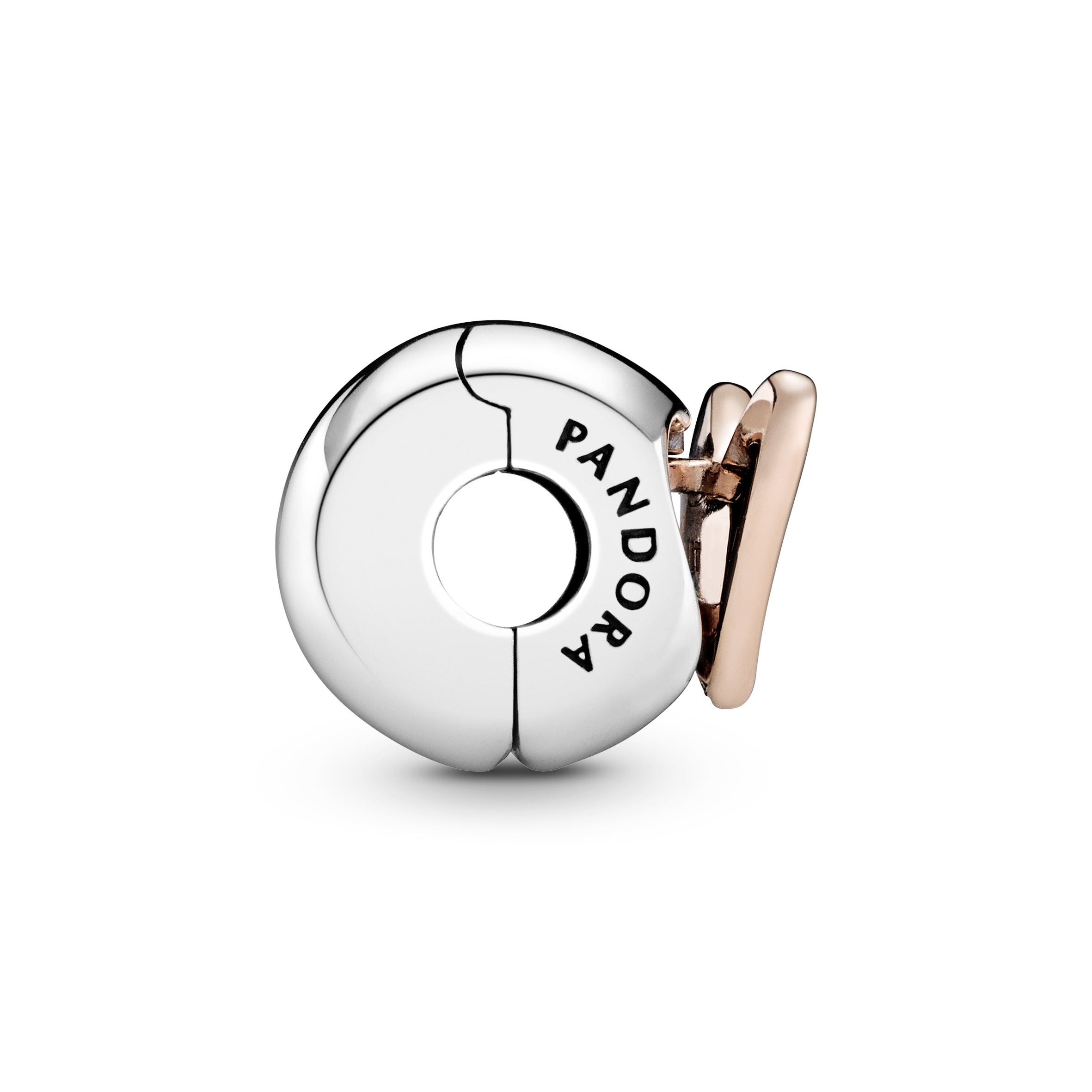 PANDORA Freehand Heart Clip Charm 14K Gold Plated Unique Metal Blend Charms Bracelet Charm Jewelry Gift