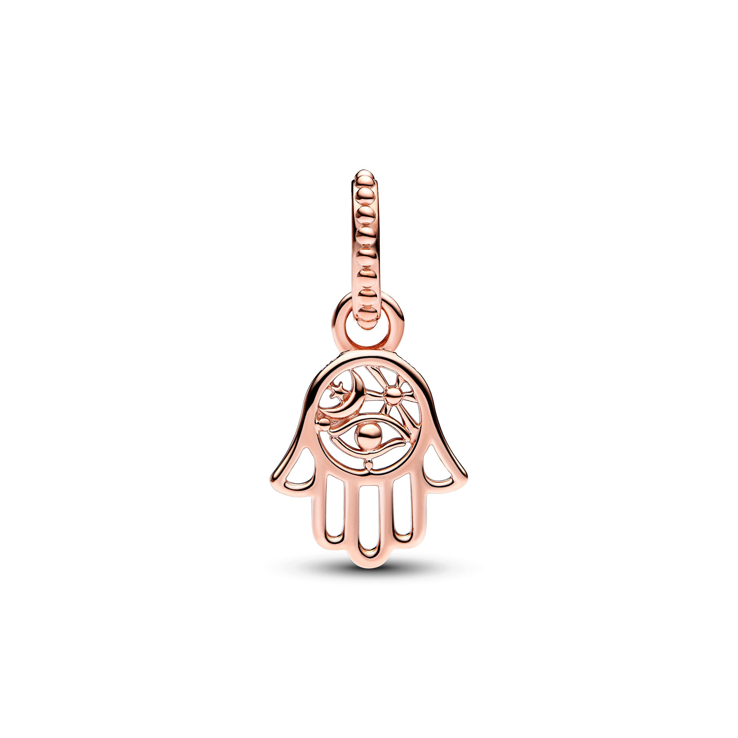 PANDORA Protective Hamsa Hand Dangle Charm 14K Gold Plated Unique Metal Blend Charms Bracelet Charm Jewelry Gift
