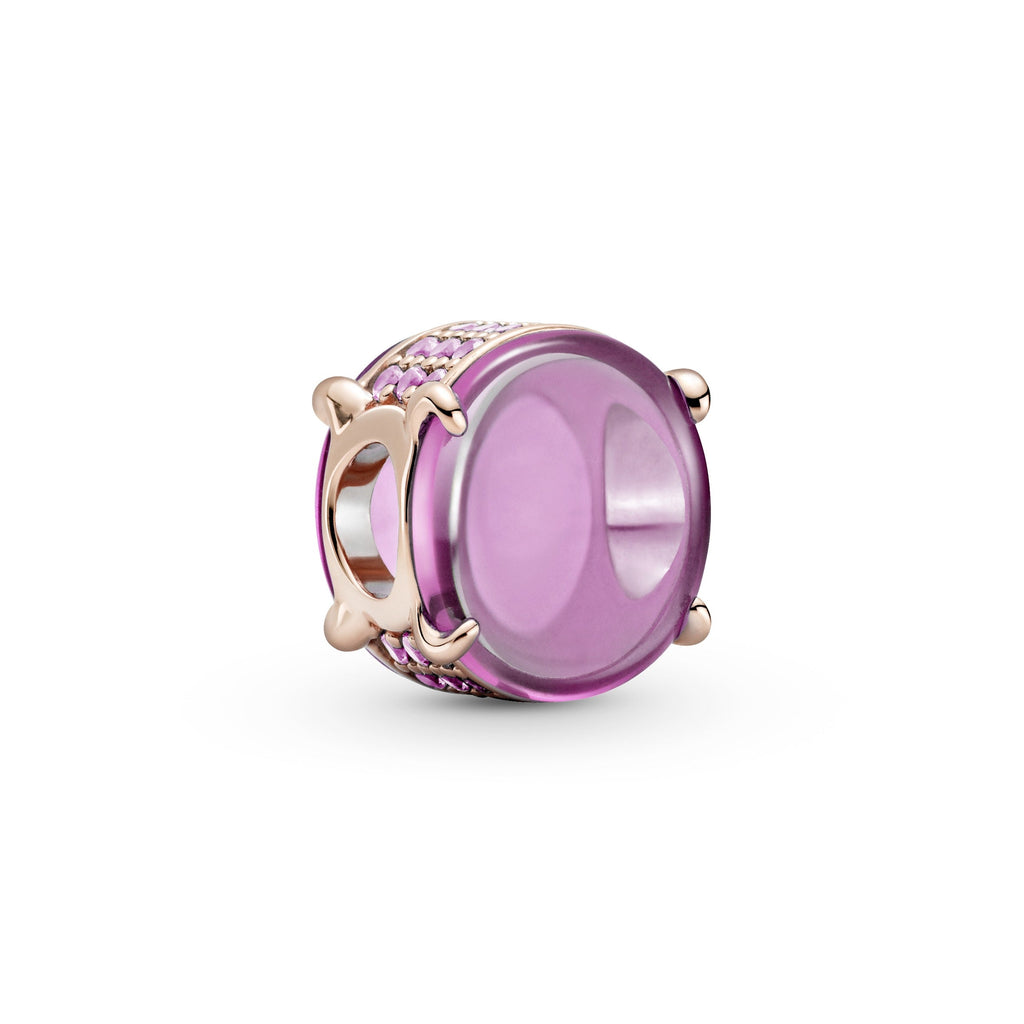 PANDORA Pink Oval Cabochon Charm Charms Bracelet Charm Jewelry Gift