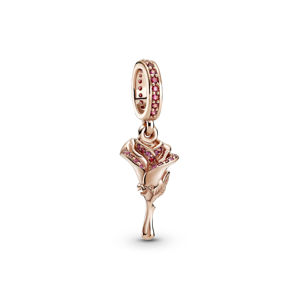 PANDORA Rose Flower Dangle Charm Charms Bracelet Charm Jewelry Gift