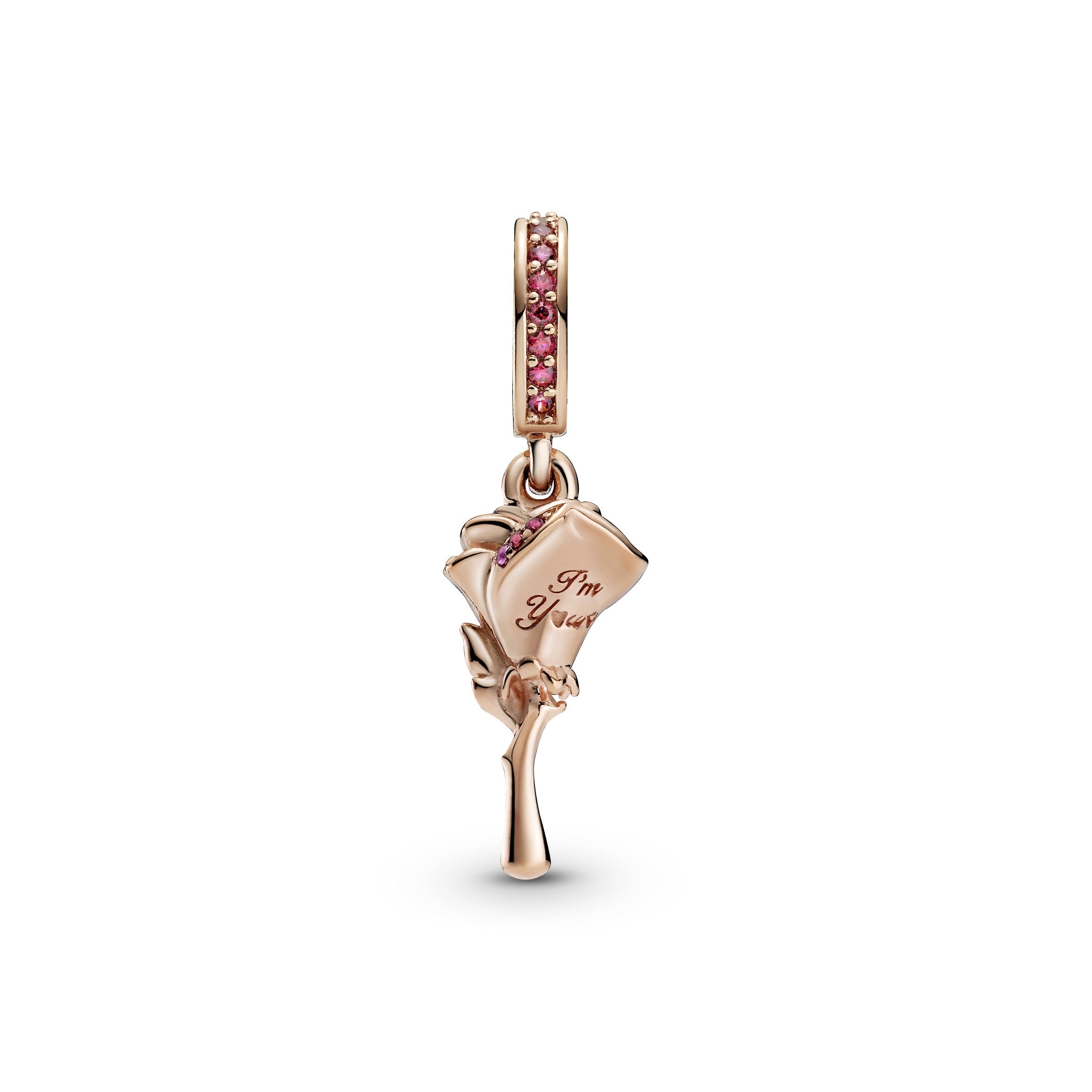PANDORA Rose Flower Dangle Charm Charms Bracelet Charm Jewelry Gift