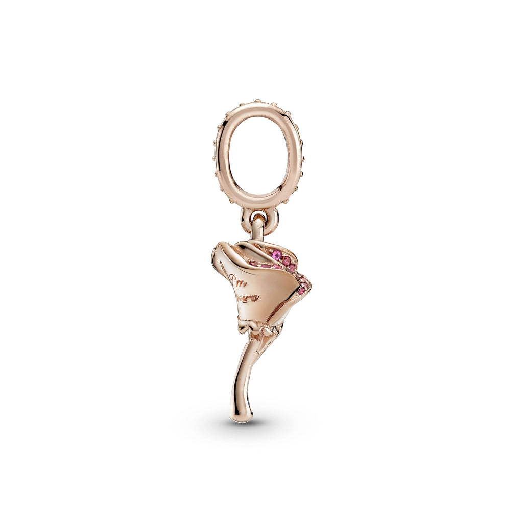 PANDORA Rose Flower Dangle Charm Charms Bracelet Charm Jewelry Gift