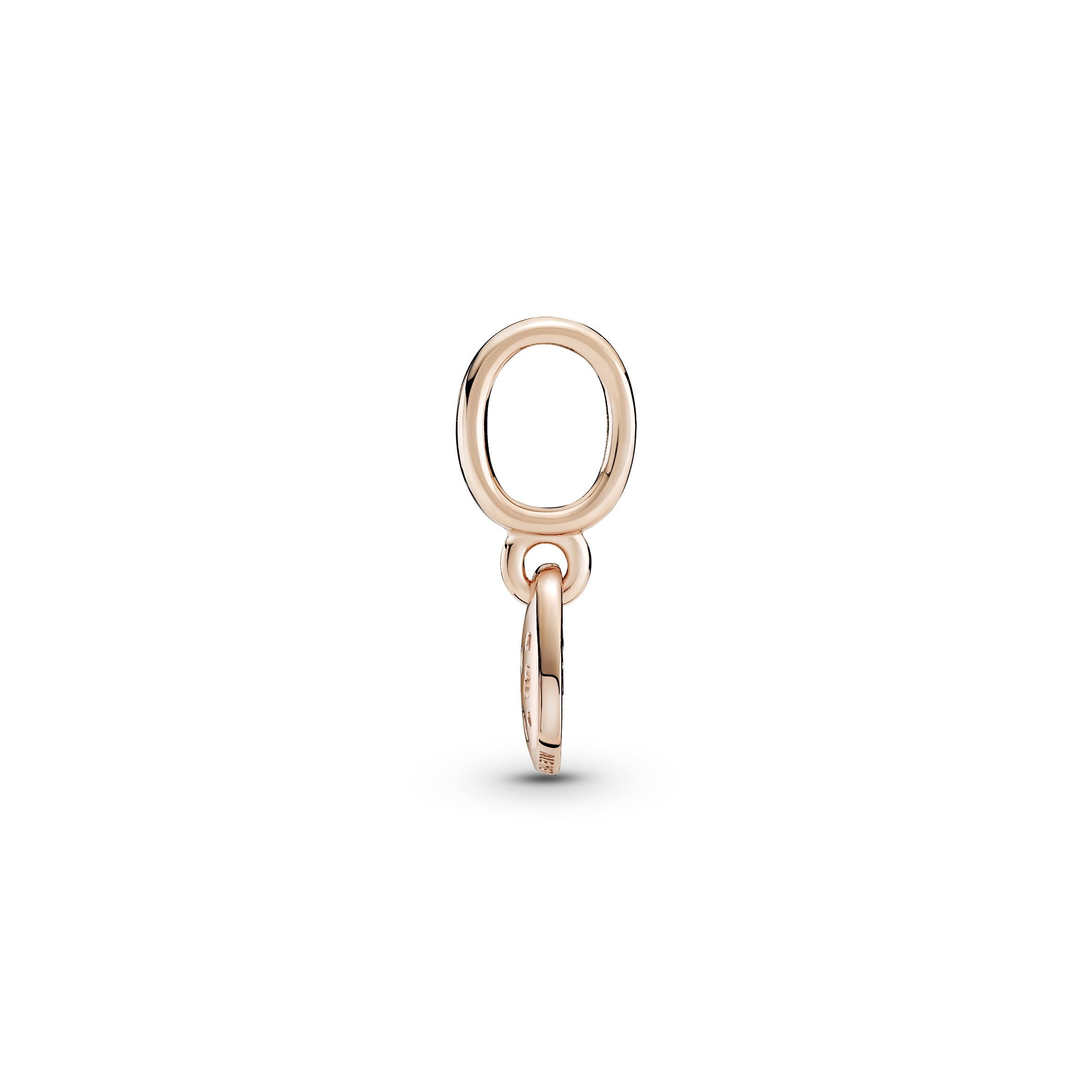 PANDORA Royal Purple Pavé Tilted Heart Dangle Charm 14K Rose Gold Plated Unique Metal Blend Charms Bracelet Charm Jewelry Gift