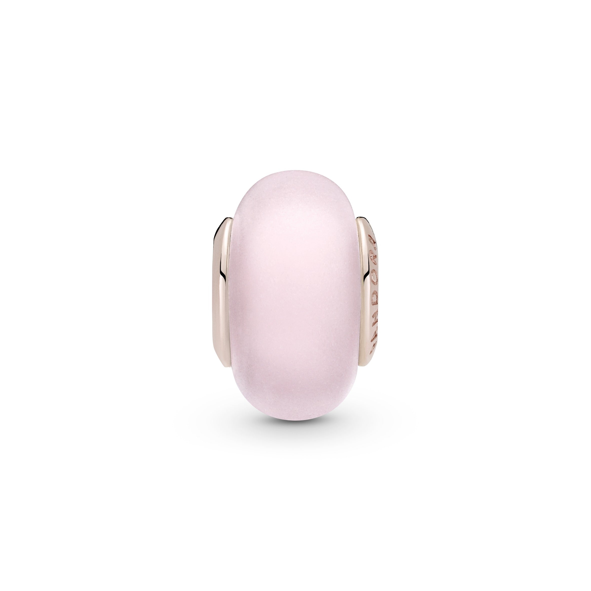 PANDORA Matte Pink Murano Glass Charm 14K Rose Gold Plated Unique Metal Blend Charms Bracelet Charm Jewelry Gift