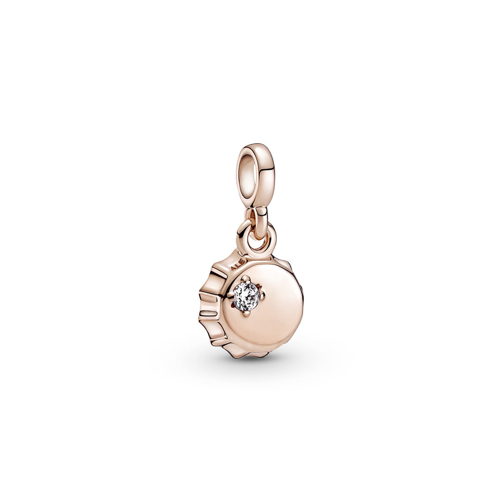 PANDORA ME Lucky Bottle Cap Mini Dangle 14K Rose Gold Plated Unique Metal Blend Charms Bracelet Charm Jewelry Gift