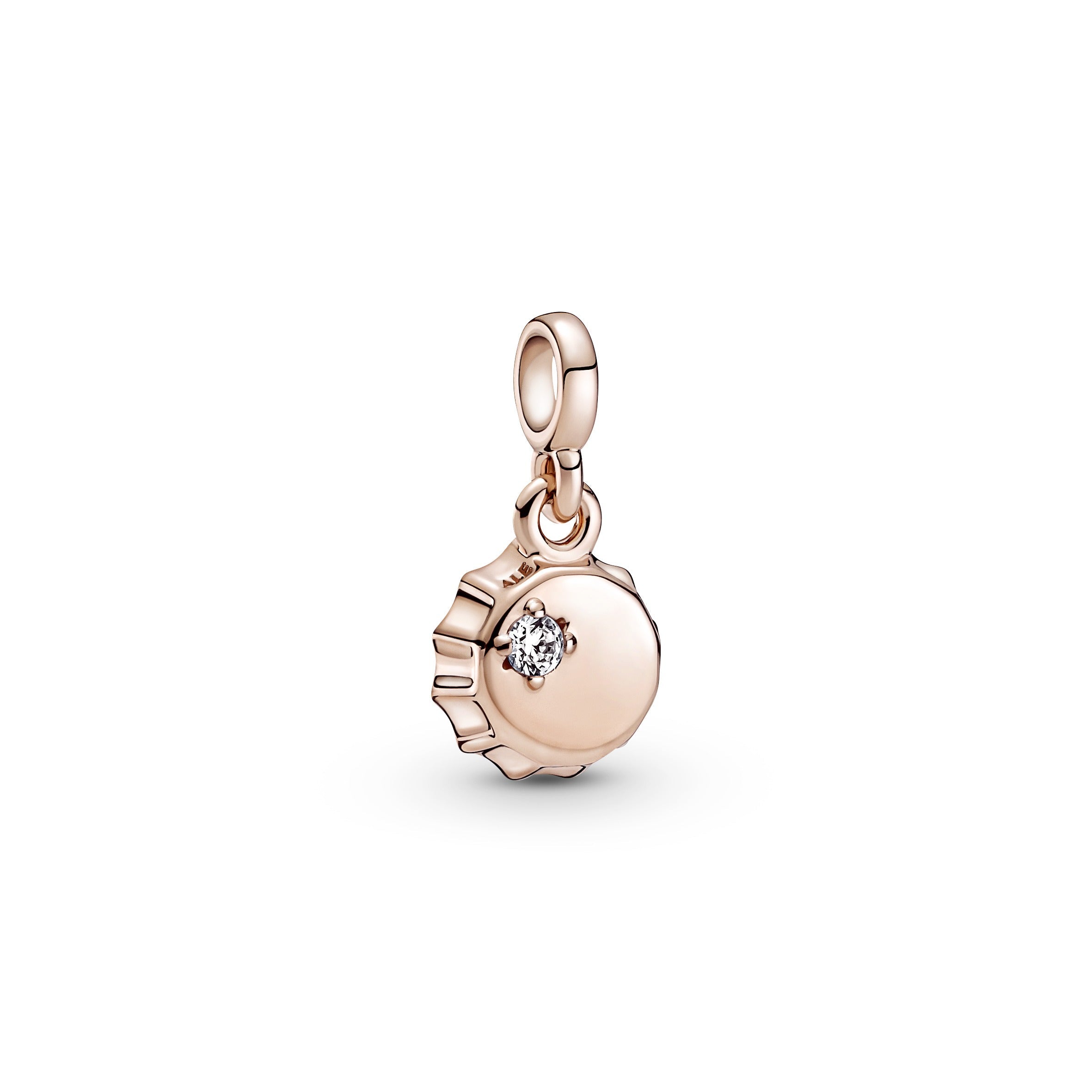 PANDORA ME Lucky Bottle Cap Mini Dangle 14K Rose Gold Plated Unique Metal Blend Charms Bracelet Charm Jewelry Gift