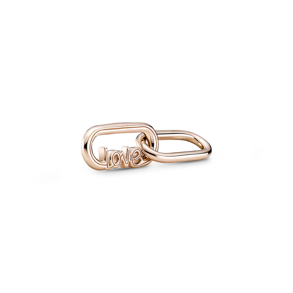 PANDORA ME Styling Love Word Link 14K Rose Gold Plated Unique Metal Blend Necklaces And Pendants Pendant Necklace Jewelry Gift