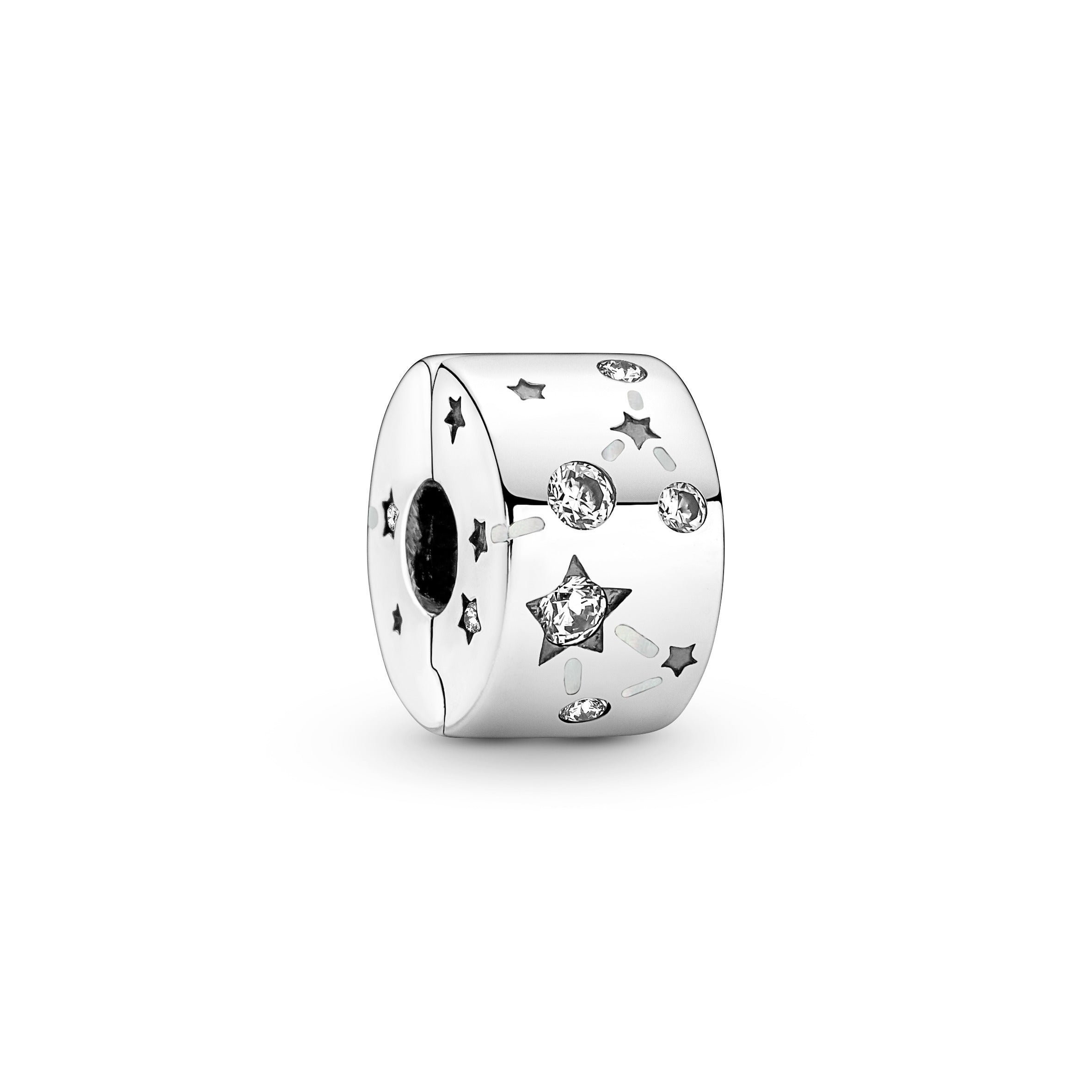 PANDORA Stars And Galaxy Clip Charm Cubic Zirconia Charms Bracelet Charm Jewelry Gift