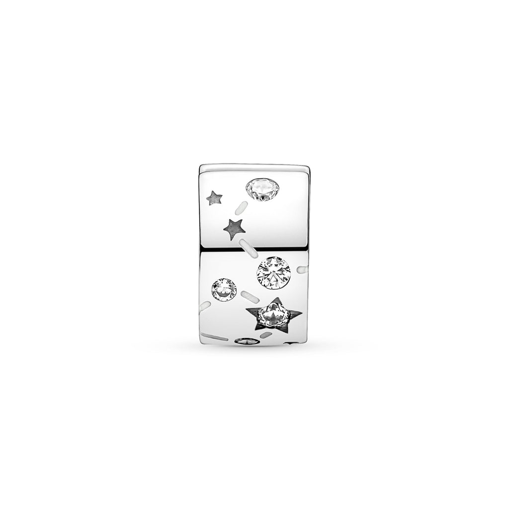 PANDORA Stars And Galaxy Clip Charm Cubic Zirconia Charms Bracelet Charm Jewelry Gift
