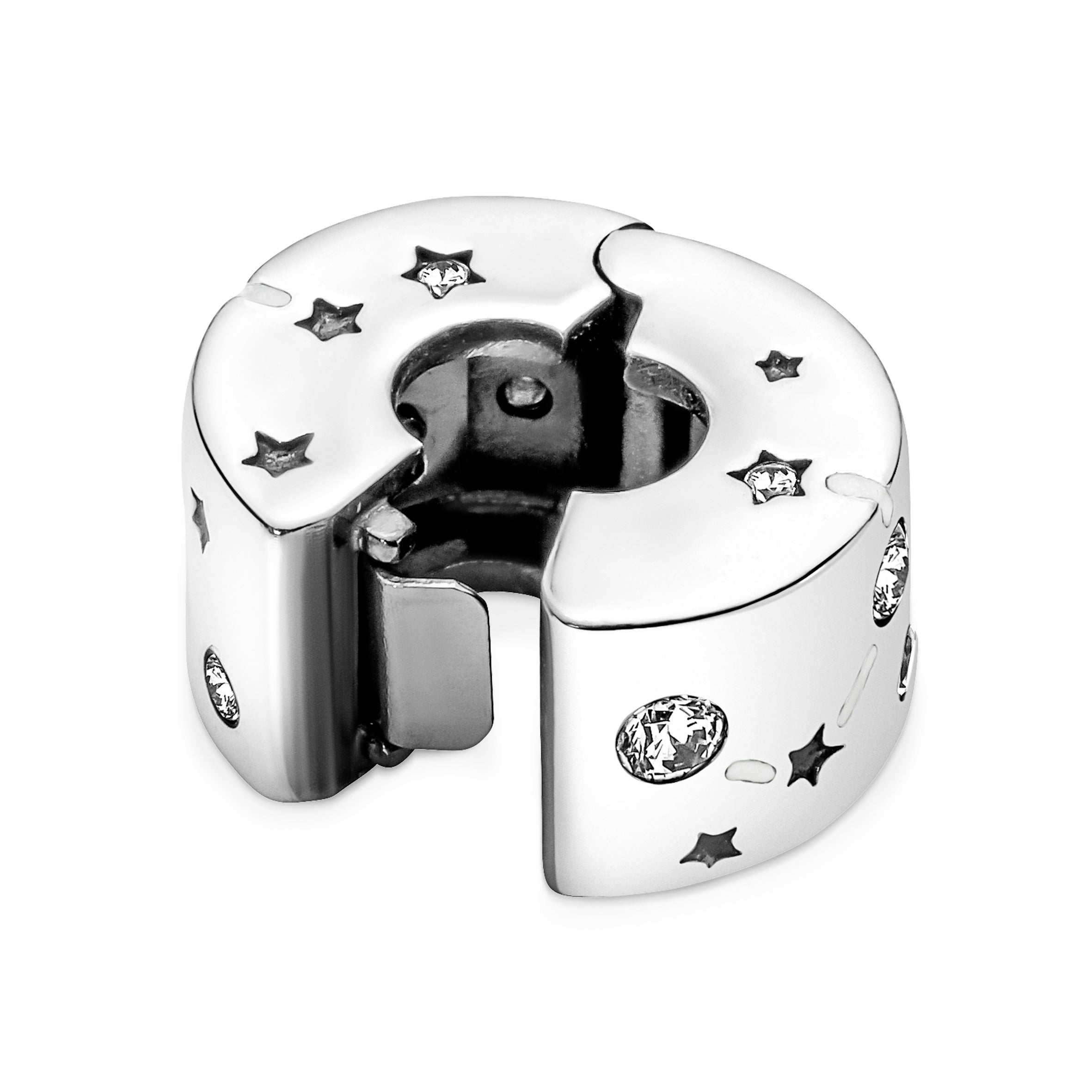 PANDORA Stars And Galaxy Clip Charm Cubic Zirconia Charms Bracelet Charm Jewelry Gift