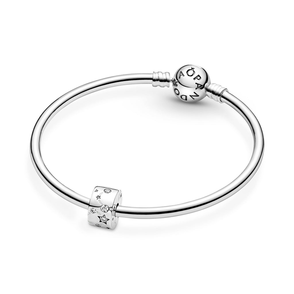 PANDORA Stars And Galaxy Clip Charm Cubic Zirconia Charms Bracelet Charm Jewelry Gift