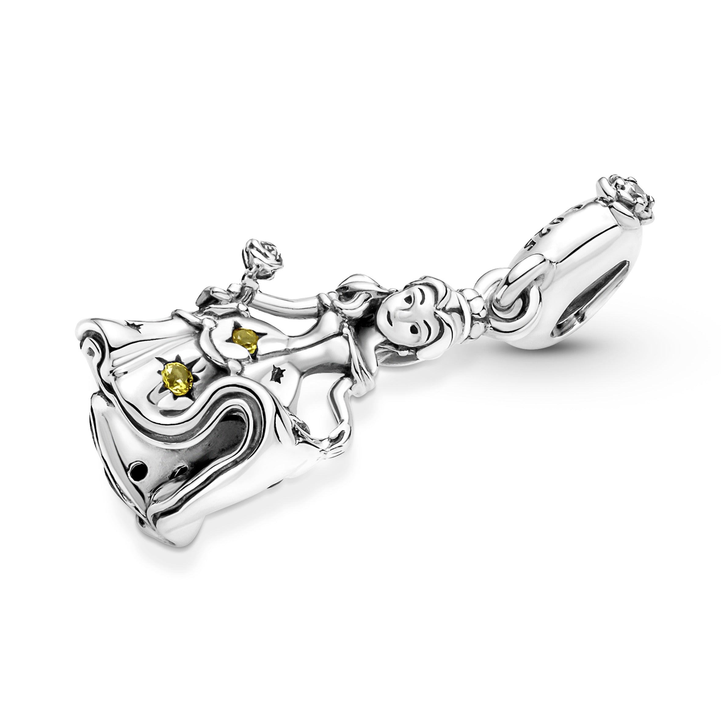 PANDORA Disney Beauty And The Beast Dancing Belle Dangle Charm Sterling Silver Charms Bracelet Charm Jewelry Gift