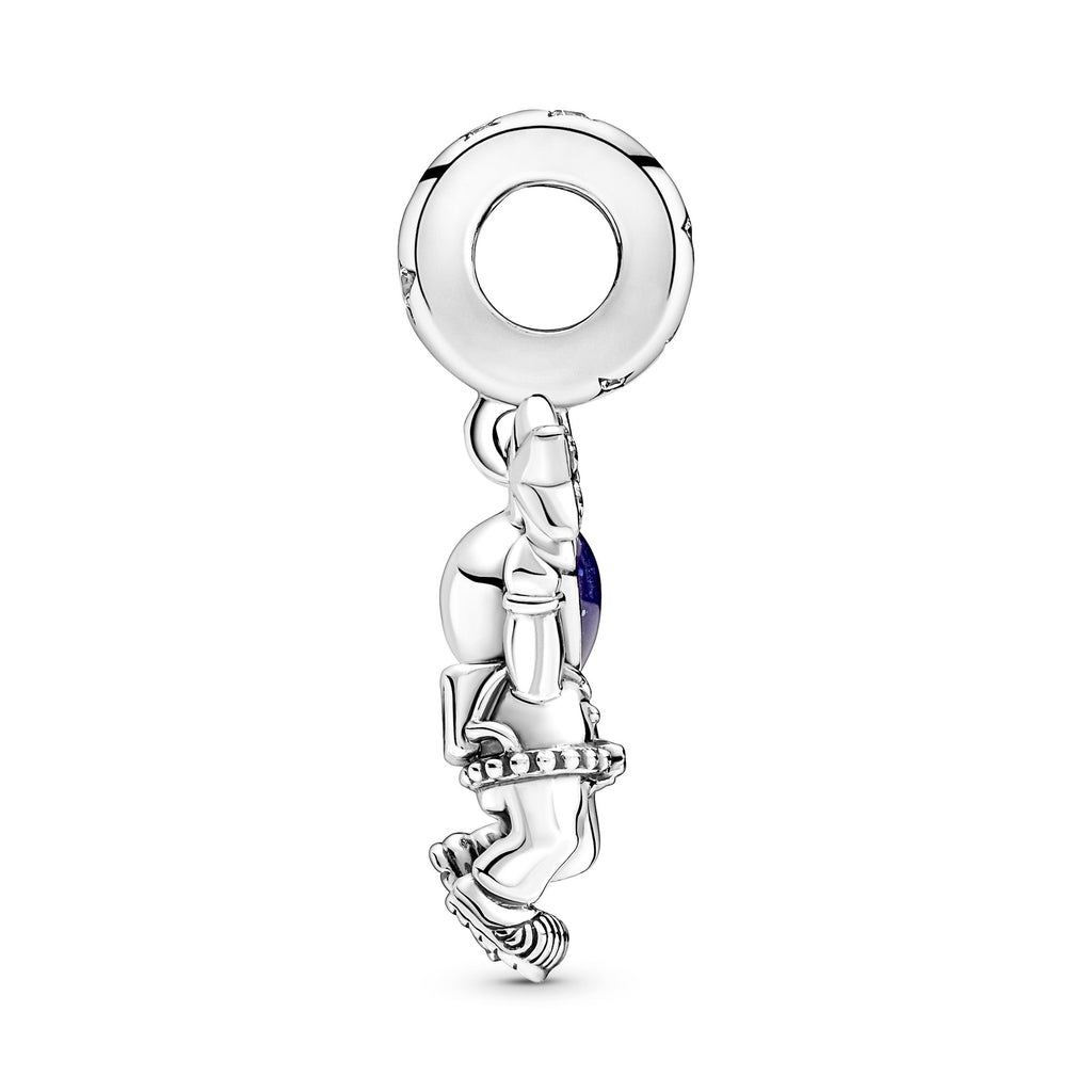 PANDORA Astronaut In The Galaxy Dangle Charm Cubic Zirconia Nature Charms Bracelet Charm Jewelry Gift