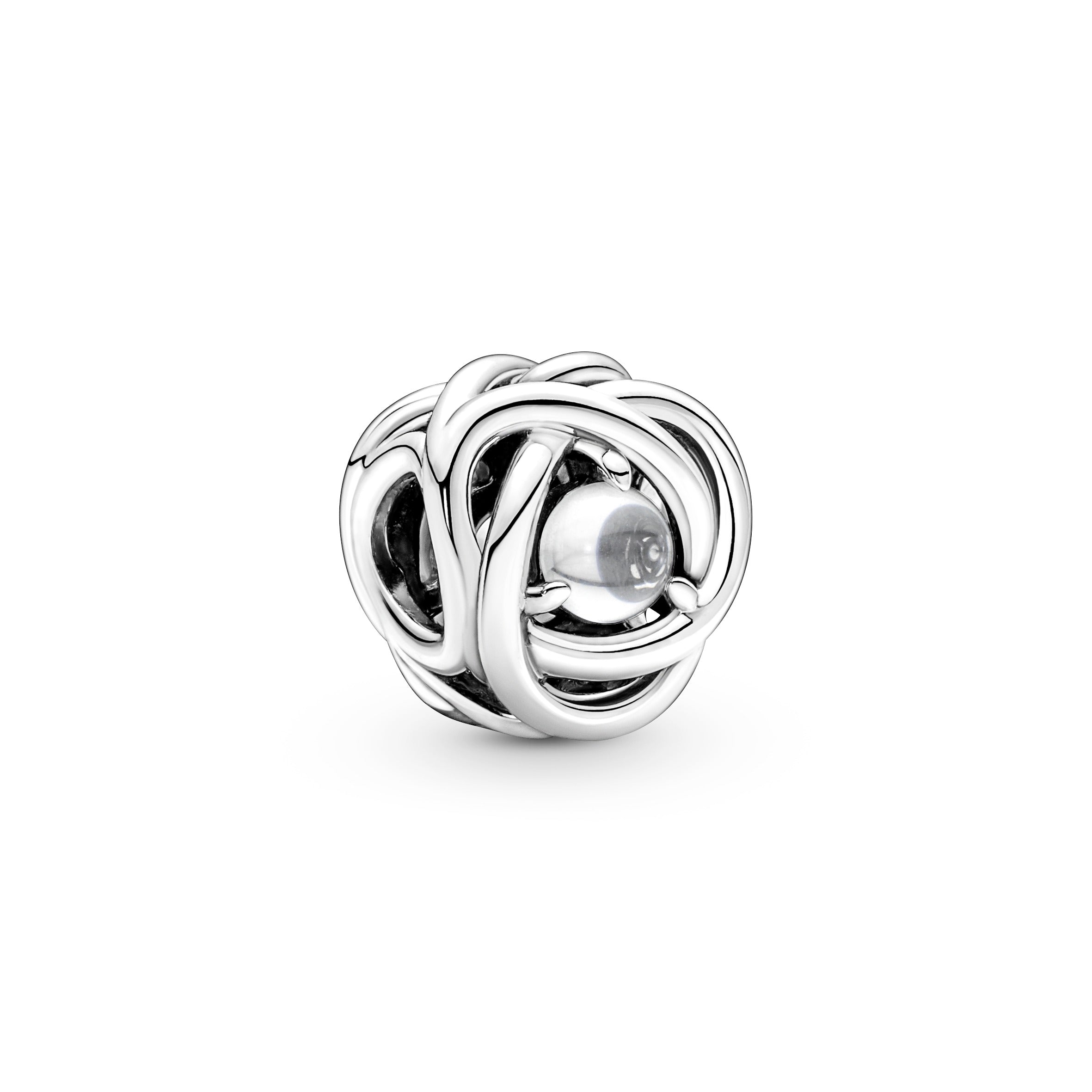 PANDORA Clear Eternity Circle Charm Sterling Silver Birthdays Charms Bracelet Charm Jewelry Gift