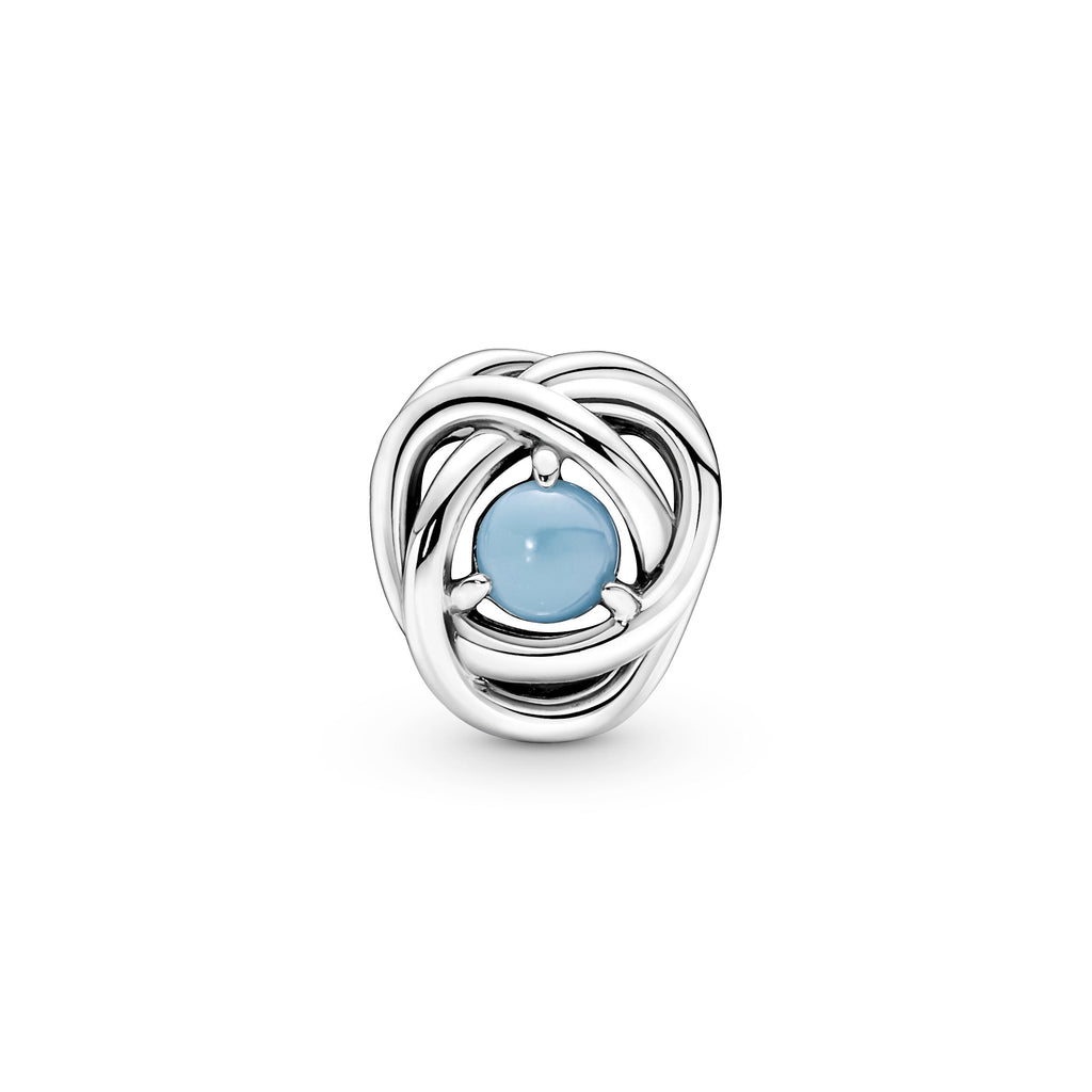 PANDORA Turquoise Blue Eternity Circle Charm Sterling Silver Birthdays Charms Bracelet Charm Jewelry Gift