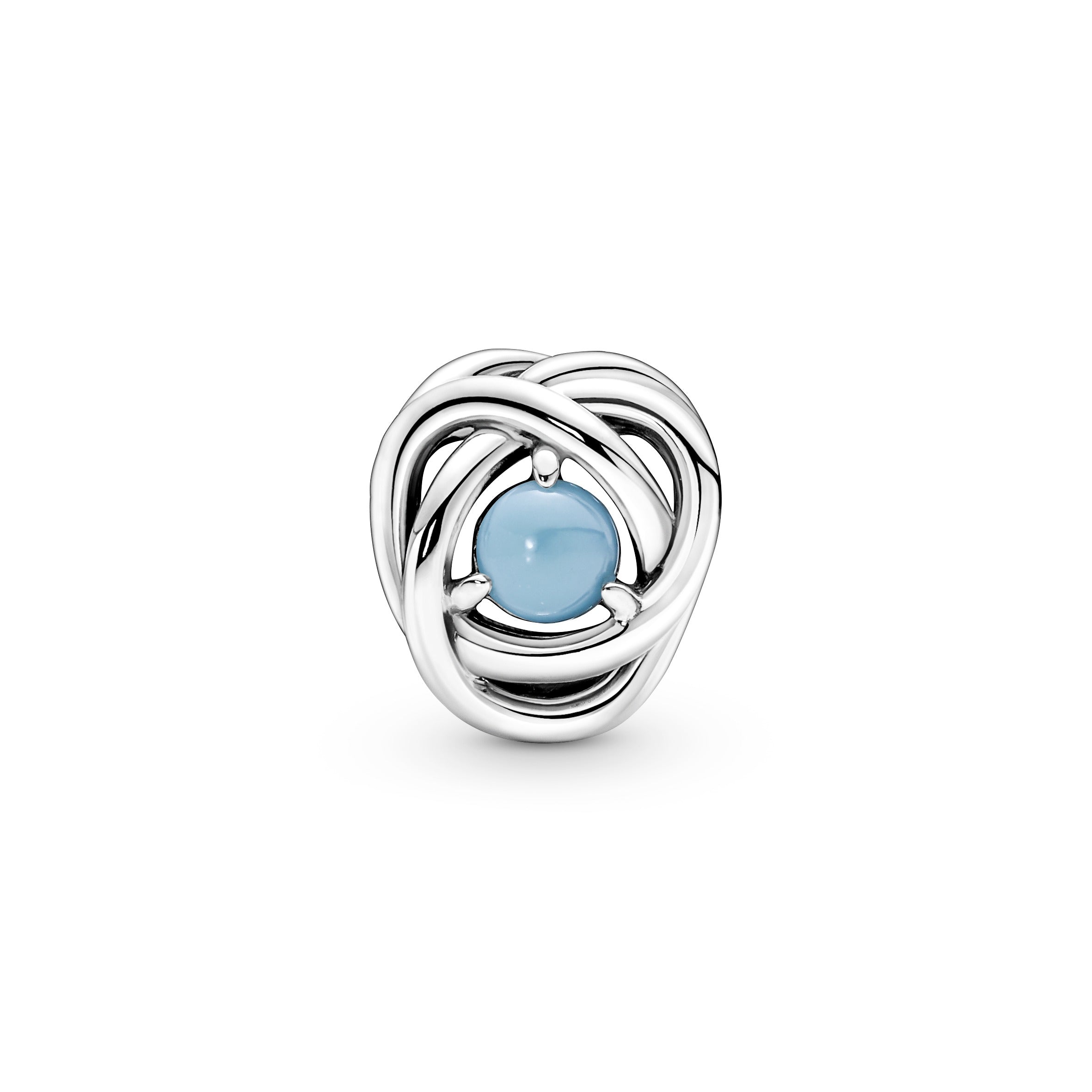 PANDORA Turquoise Blue Eternity Circle Charm Sterling Silver Birthdays Charms Bracelet Charm Jewelry Gift