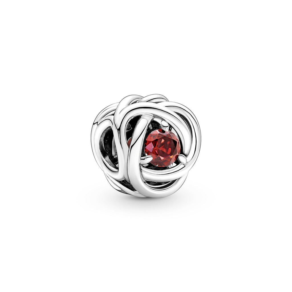PANDORA True Red Eternity Circle Charm Sterling Silver Birthdays Charms Bracelet Charm Jewelry Gift