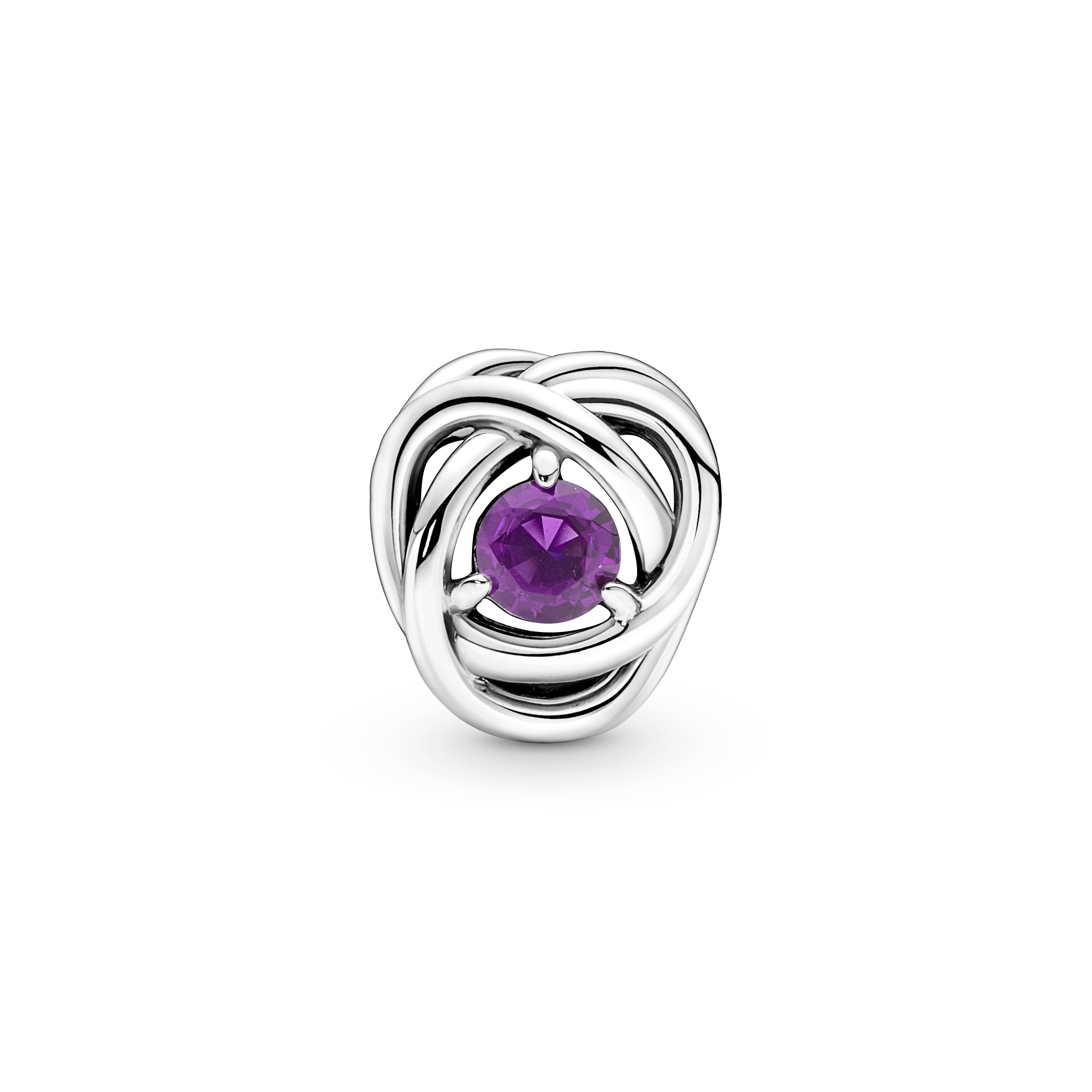 PANDORA Purple Eternity Circle Charm Sterling Silver Birthdays Charms Bracelet Charm Jewelry Gift