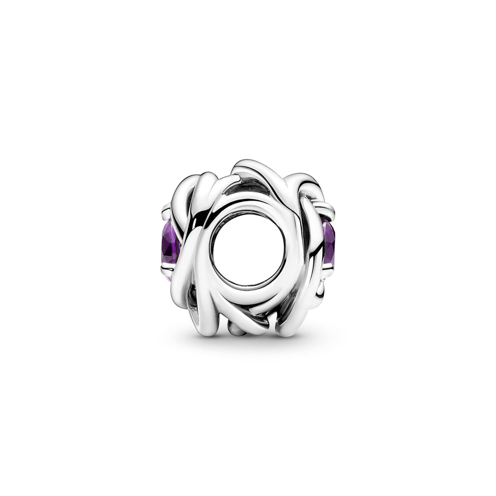 PANDORA Purple Eternity Circle Charm Sterling Silver Birthdays Charms Bracelet Charm Jewelry Gift