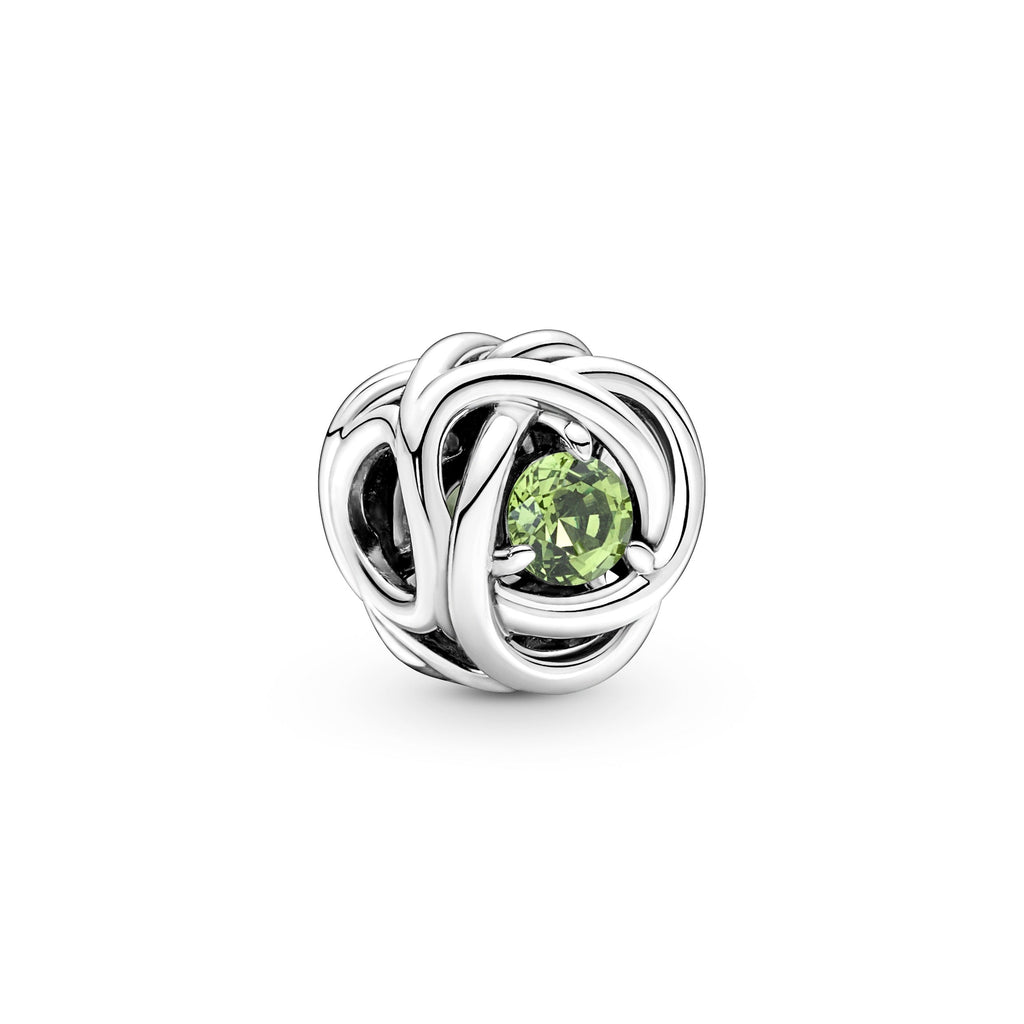 PANDORA Spring Green Eternity Circle Charm Sterling Silver Birthdays Charms Bracelet Charm Jewelry Gift