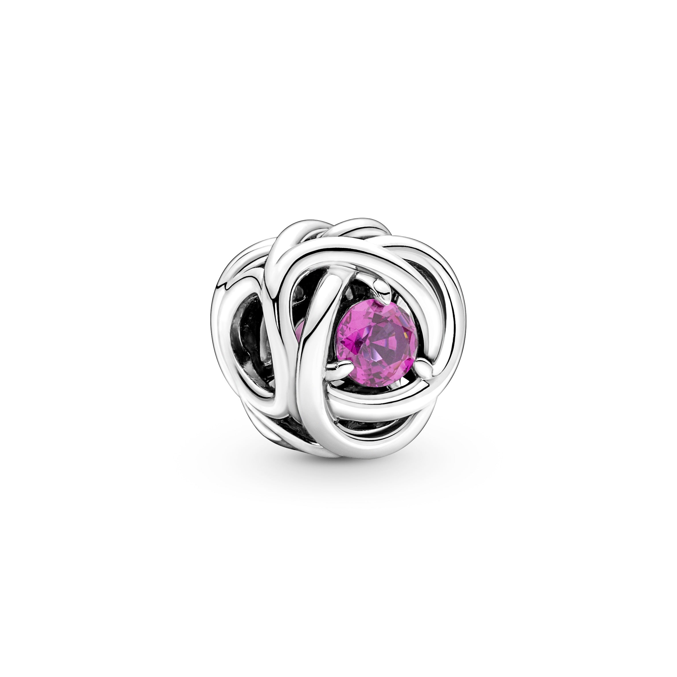 PANDORA Pink Eternity Circle Charm Cubic Zirconia Silver Birthdays Charms Bracelet Charm Jewelry Gift