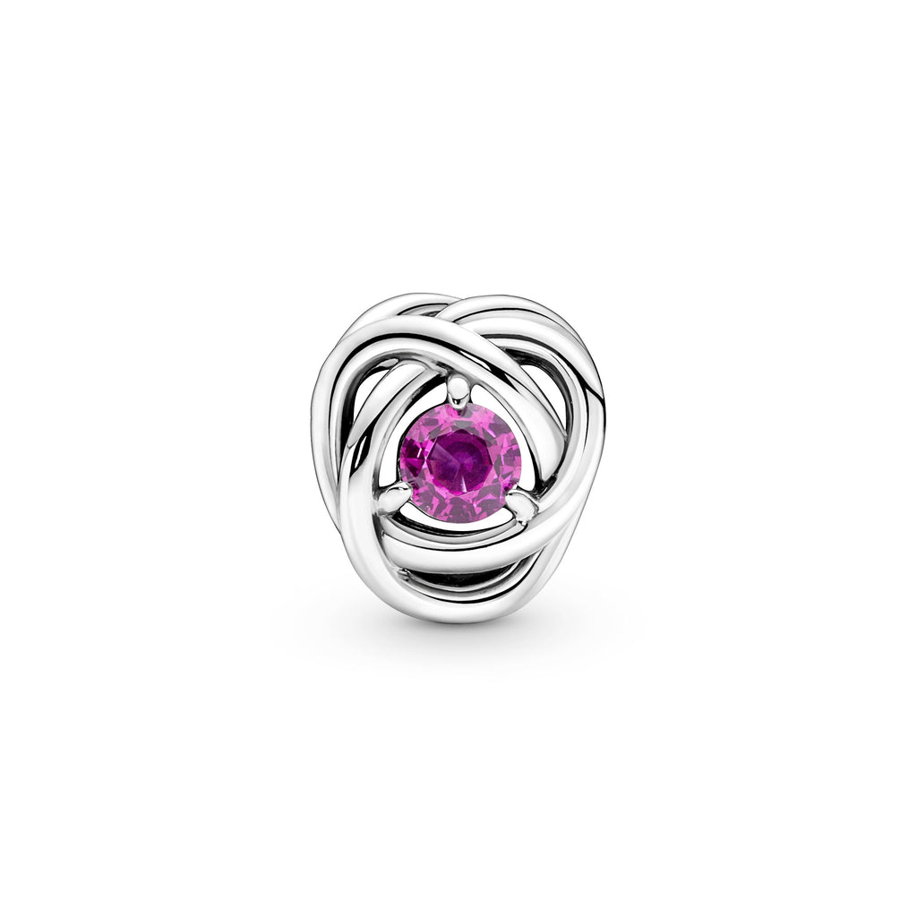 PANDORA Pink Eternity Circle Charm Cubic Zirconia Silver Birthdays Charms Bracelet Charm Jewelry Gift