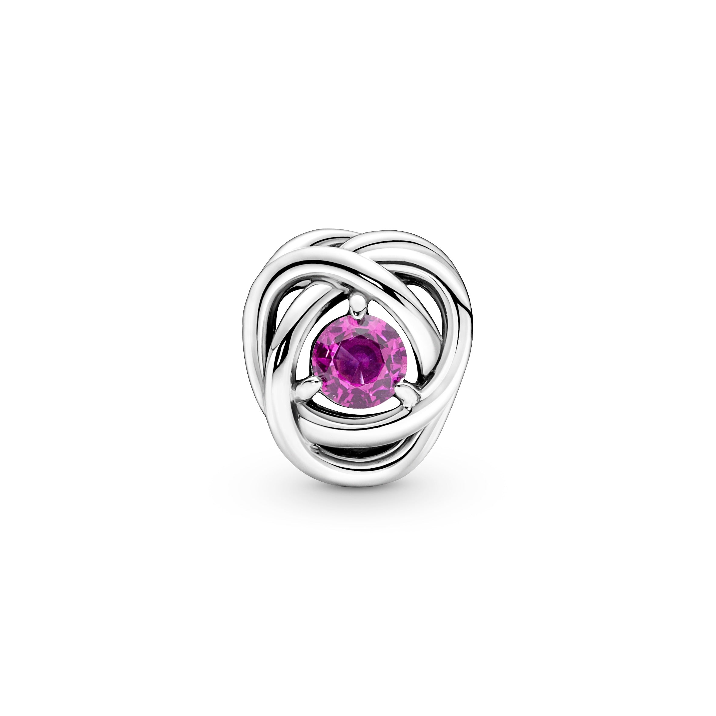 PANDORA Pink Eternity Circle Charm Cubic Zirconia Silver Birthdays Charms Bracelet Charm Jewelry Gift