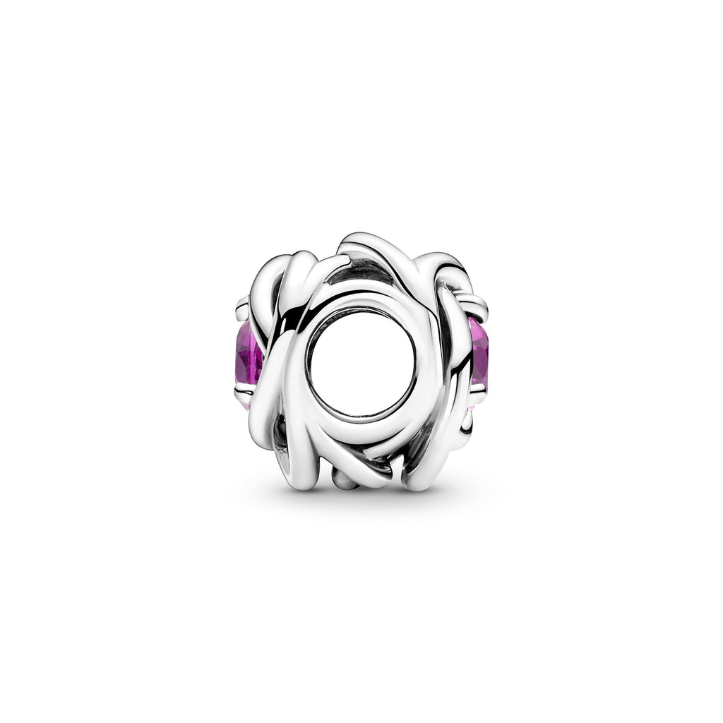 PANDORA Pink Eternity Circle Charm Cubic Zirconia Silver Birthdays Charms Bracelet Charm Jewelry Gift