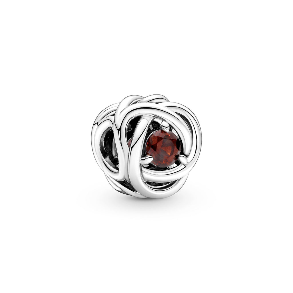 PANDORA Red Eternity Circle Charm Sterling Silver Birthdays Charms Bracelet Charm Jewelry Gift