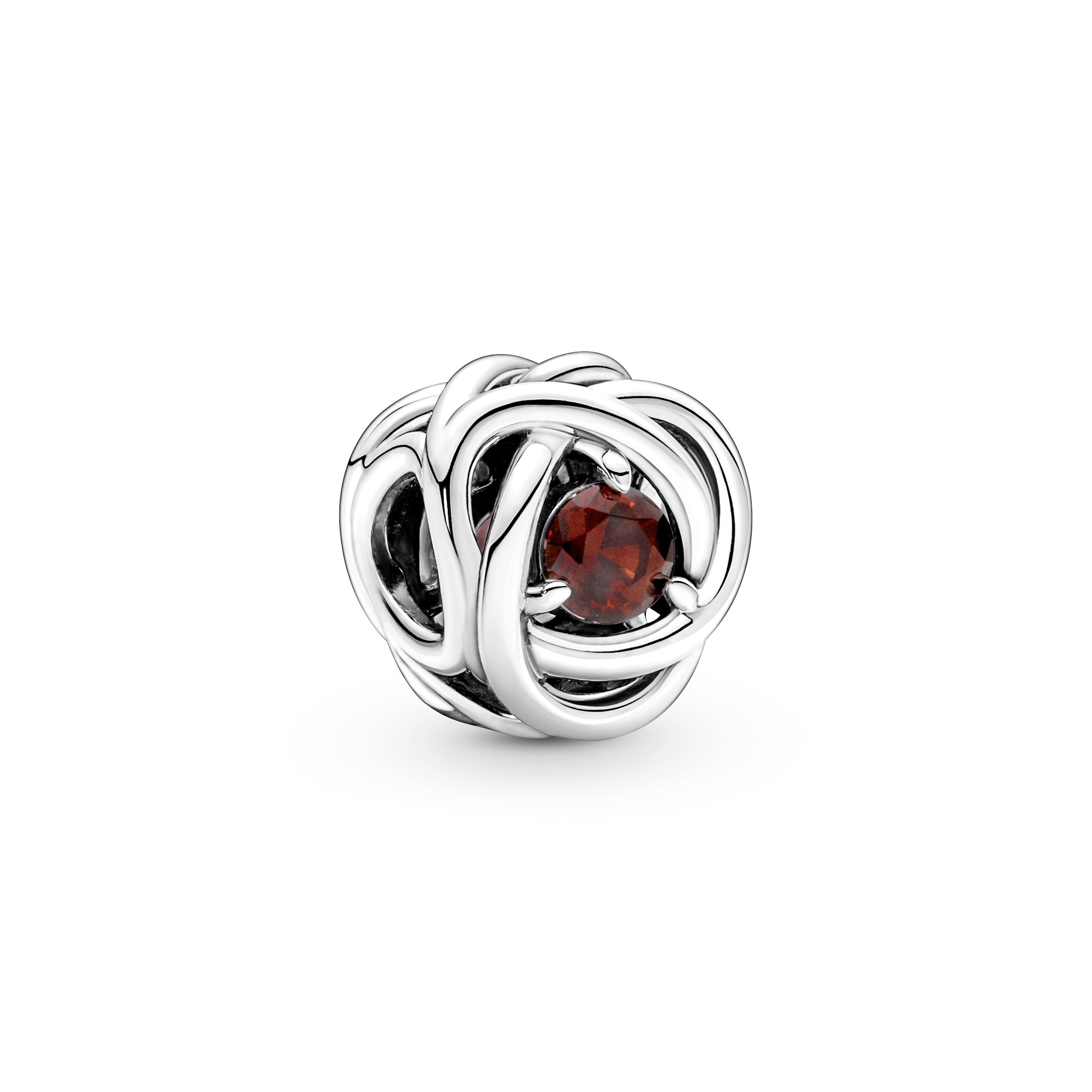 PANDORA Red Eternity Circle Charm Sterling Silver Birthdays Charms Bracelet Charm Jewelry Gift