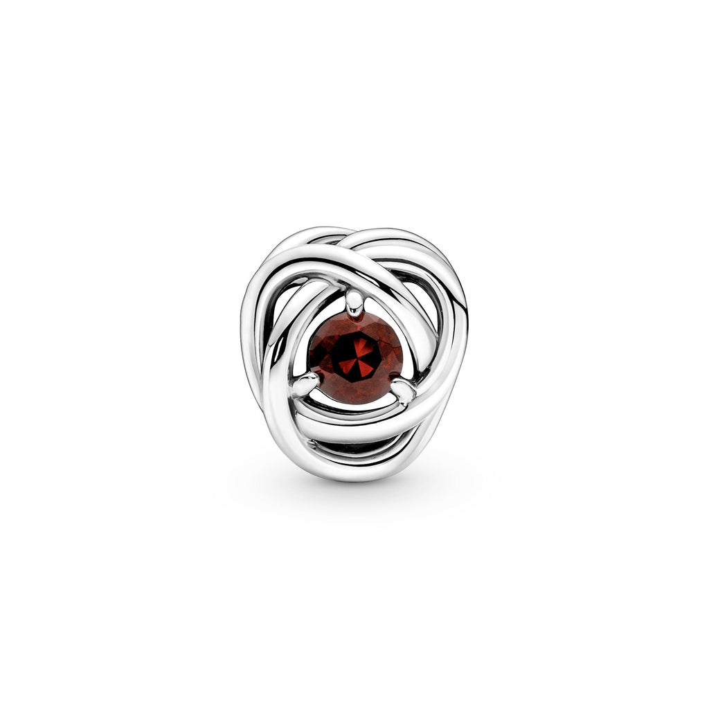 PANDORA Red Eternity Circle Charm Sterling Silver Birthdays Charms Bracelet Charm Jewelry Gift