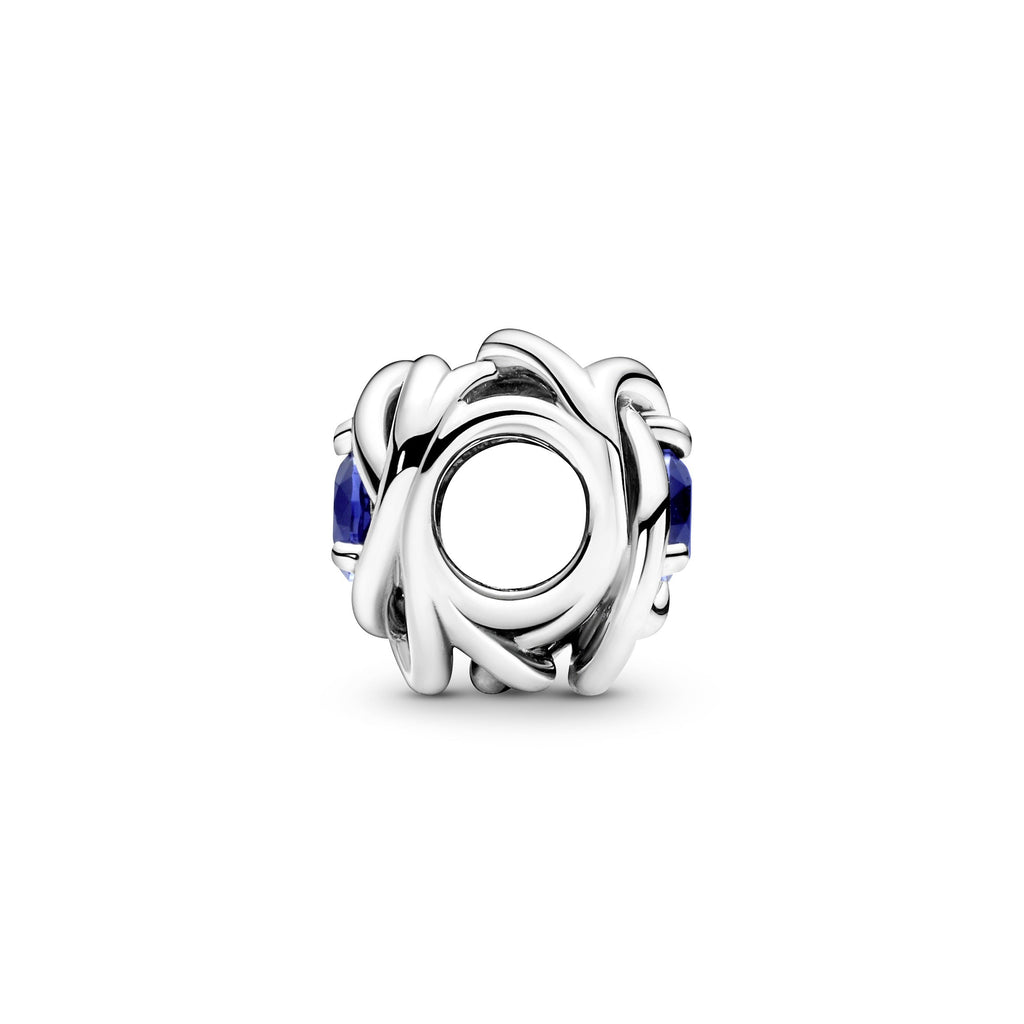PANDORA Blue Eternity Circle Charm Cubic Zirconia Silver Birthdays Charms Bracelet Charm Jewelry Gift
