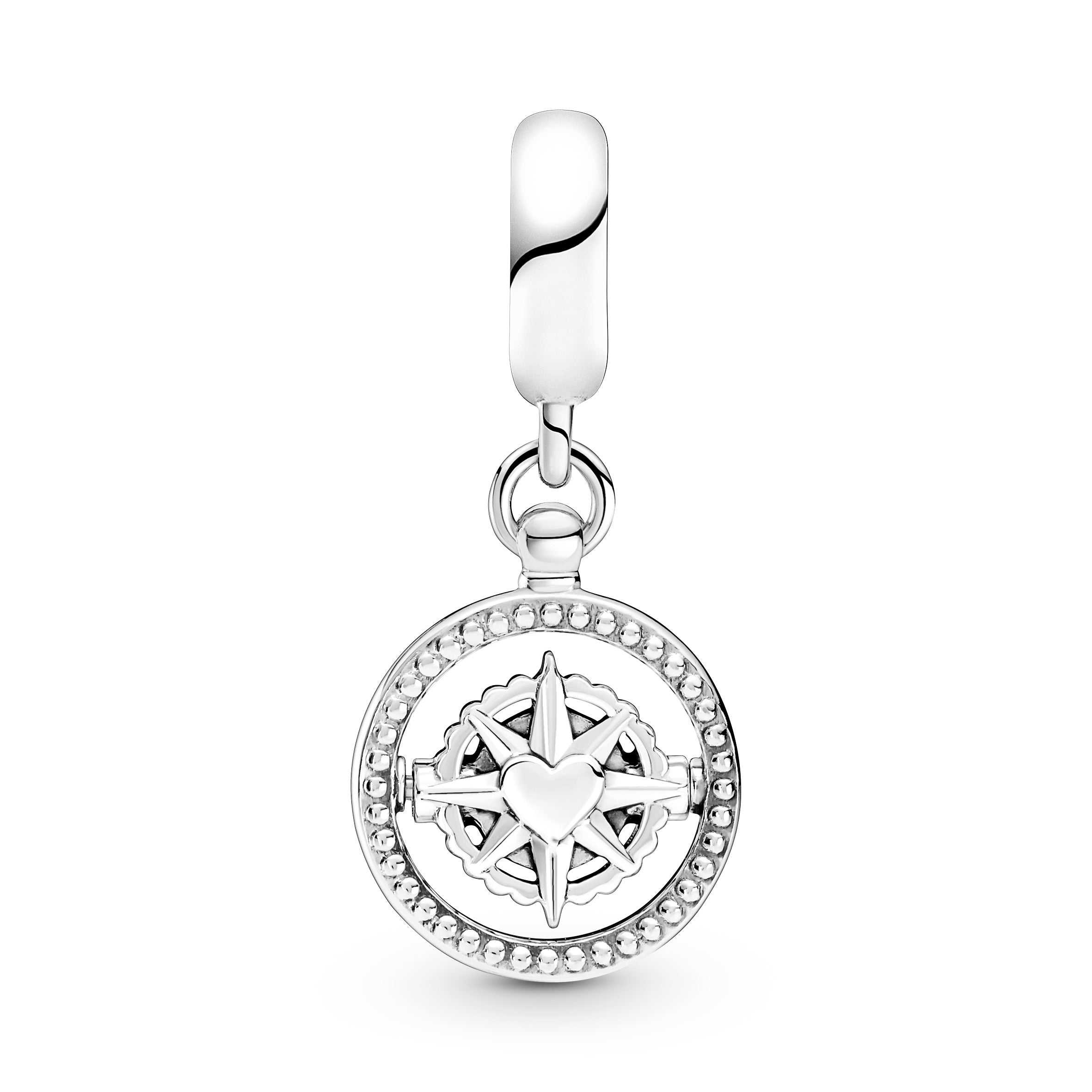 PANDORA Spinning Compass Dangle Charm Cubic Zirconia Blue Charms Bracelet Charm Jewelry Gift