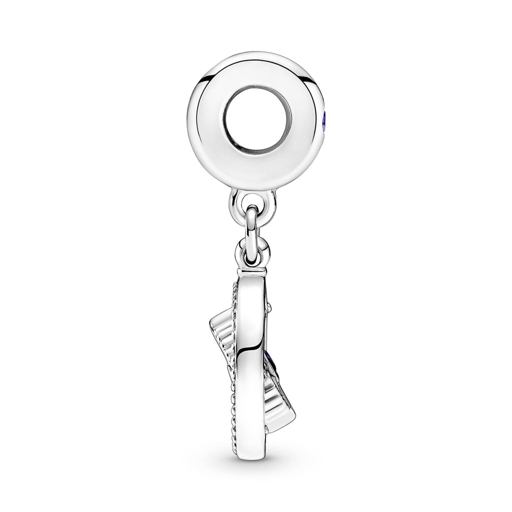 PANDORA Spinning Compass Dangle Charm Cubic Zirconia Blue Charms Bracelet Charm Jewelry Gift