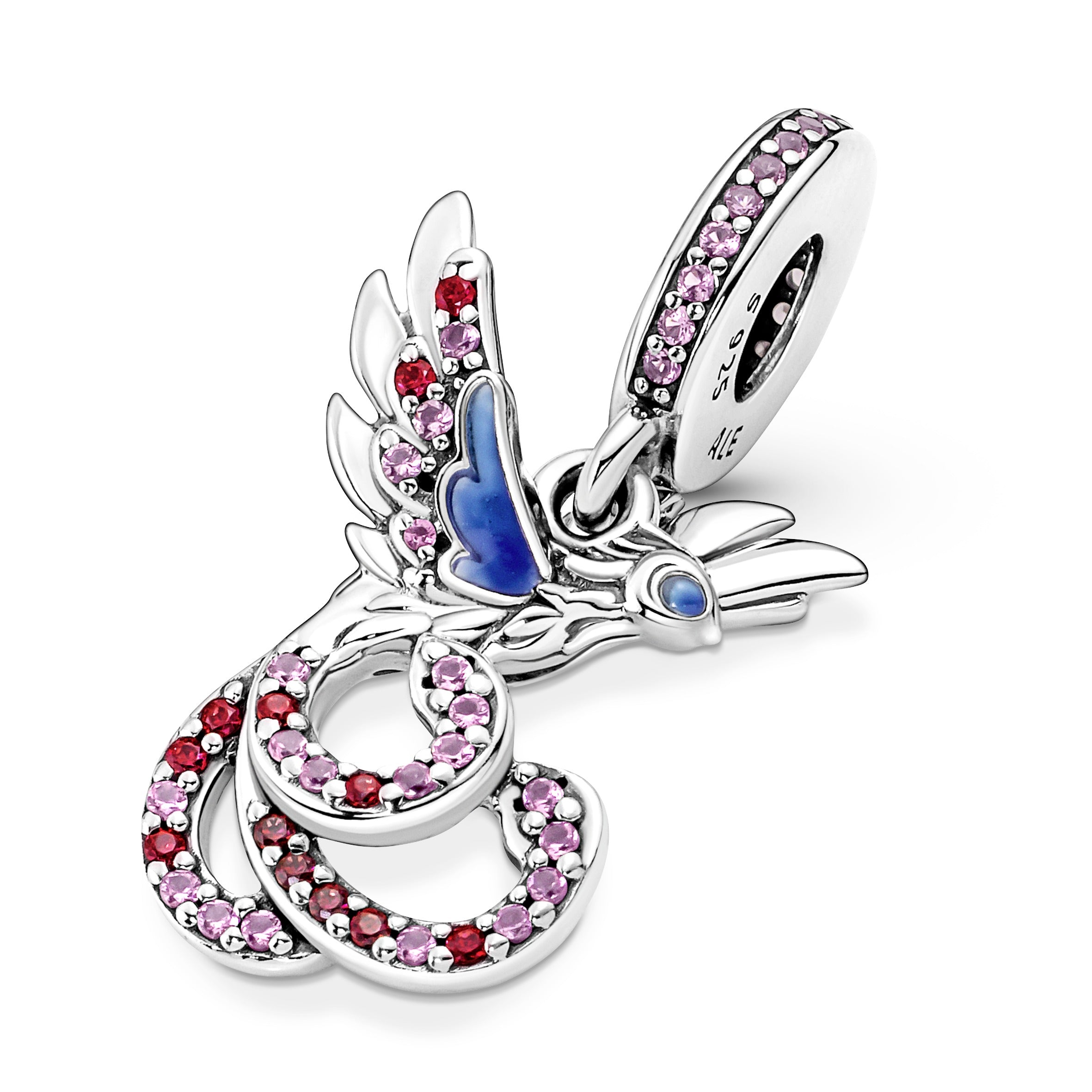 PANDORA Chinese Mythical Phoenix Dangle Charm Cubic Zirconia Silver Charms Bracelet Charm Jewelry Gift