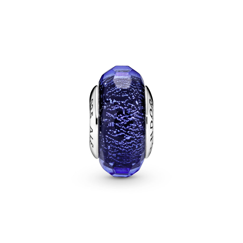 PANDORA Faceted Blue Murano Glass Charm Charms Bracelet Charm Jewelry Gift