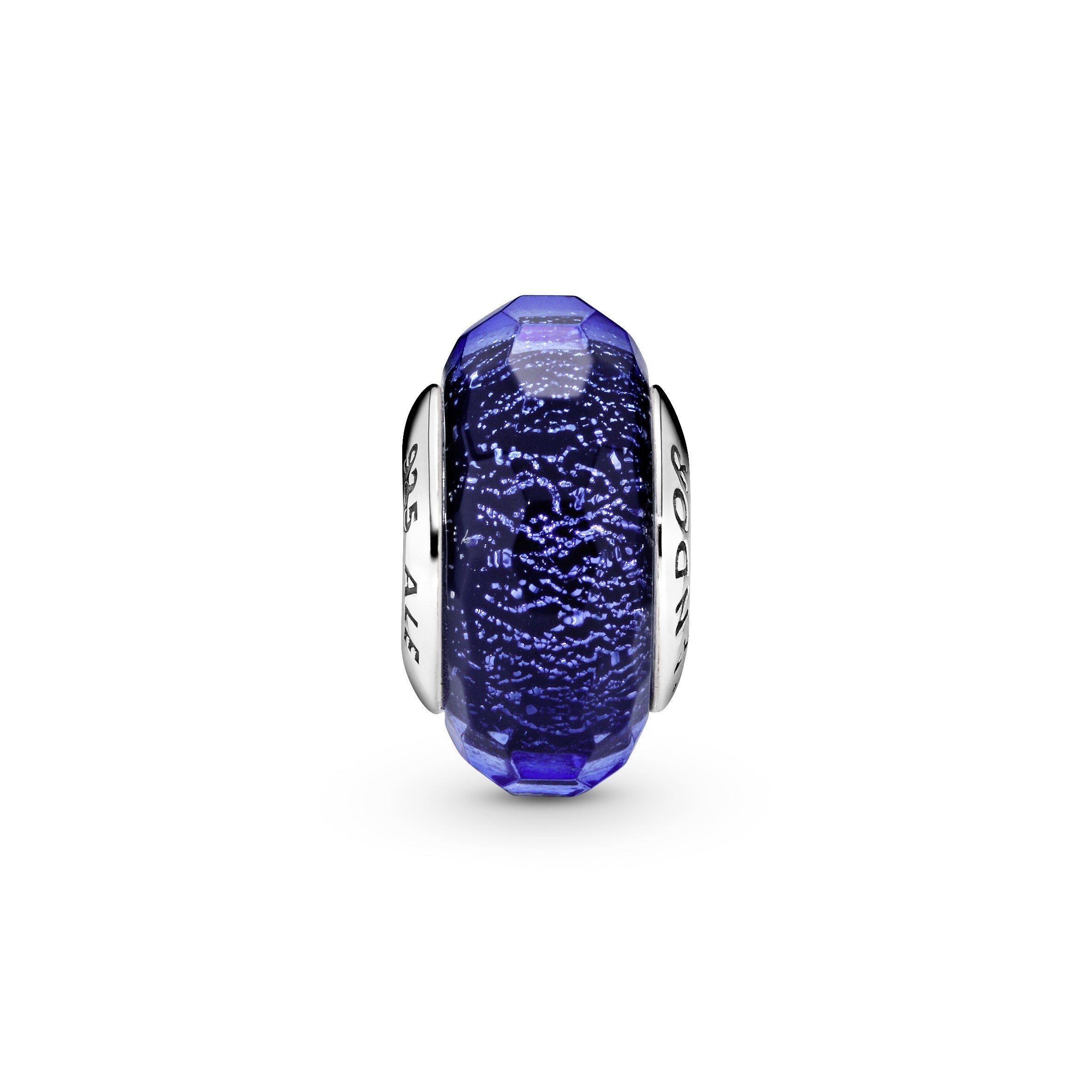 PANDORA Faceted Blue Murano Glass Charm Charms Bracelet Charm Jewelry Gift