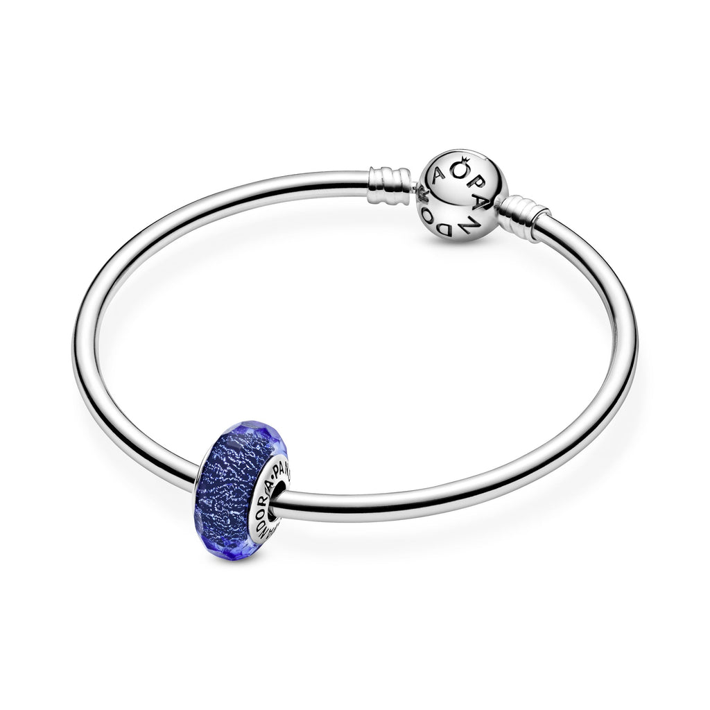 PANDORA Faceted Blue Murano Glass Charm Charms Bracelet Charm Jewelry Gift