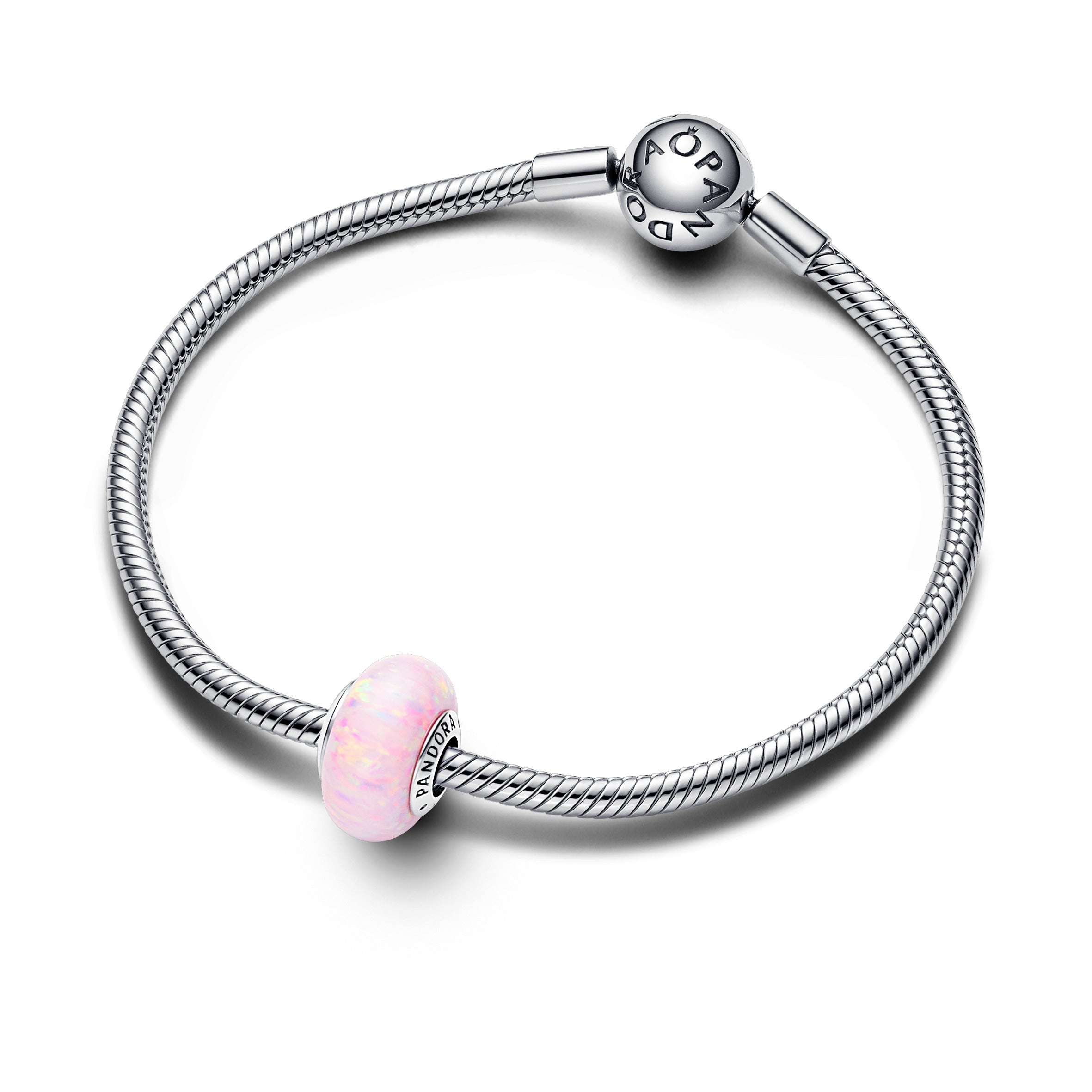 PANDORA Opalescent Pink Charm Charms Bracelet Charm Jewelry Gift