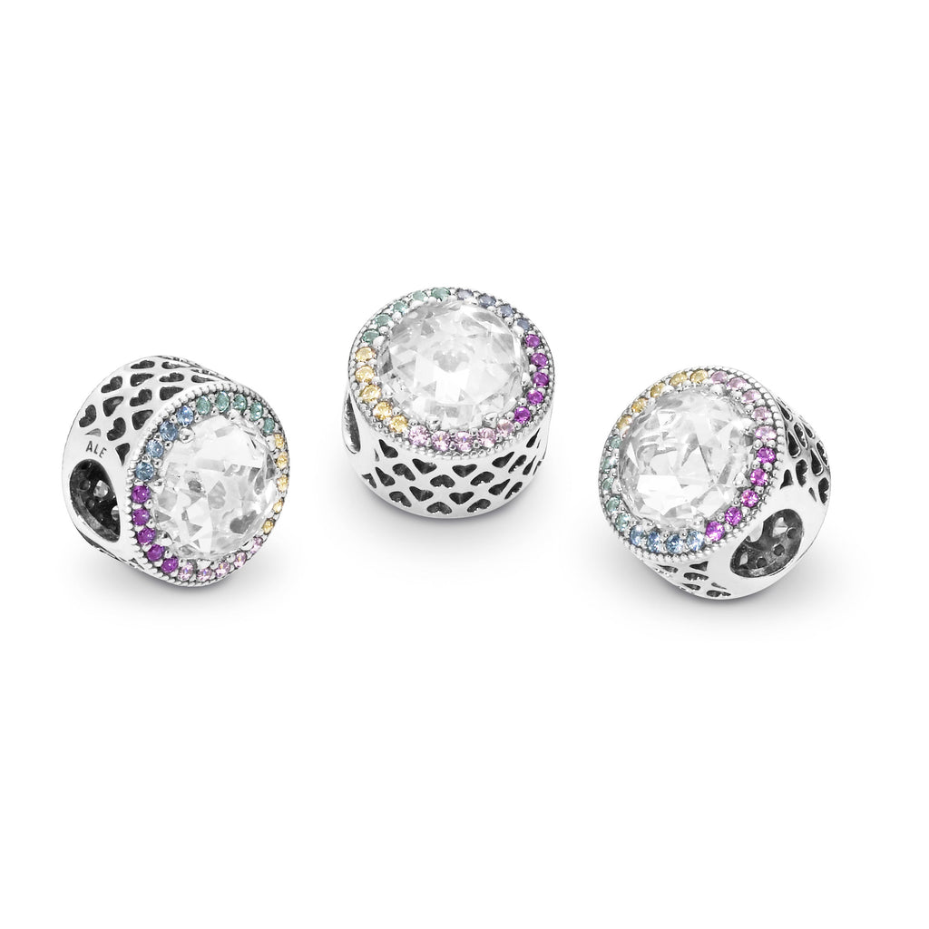 PANDORA Sparkling Rainbow Charm Sterling Silver Charms Bracelet Charm Jewelry Gift