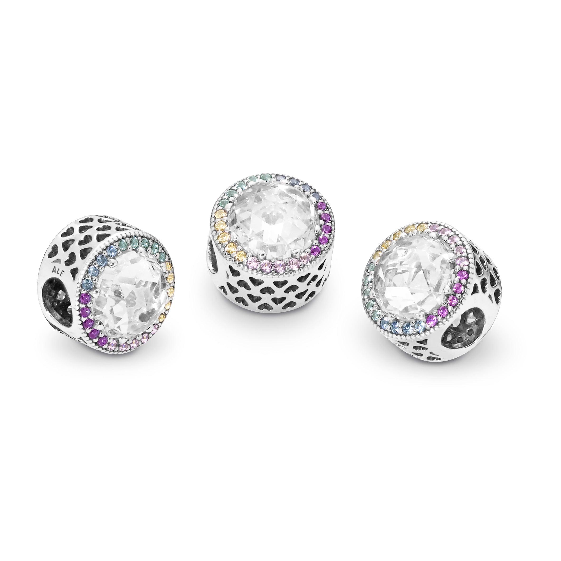 PANDORA Sparkling Rainbow Charm Sterling Silver Charms Bracelet Charm Jewelry Gift