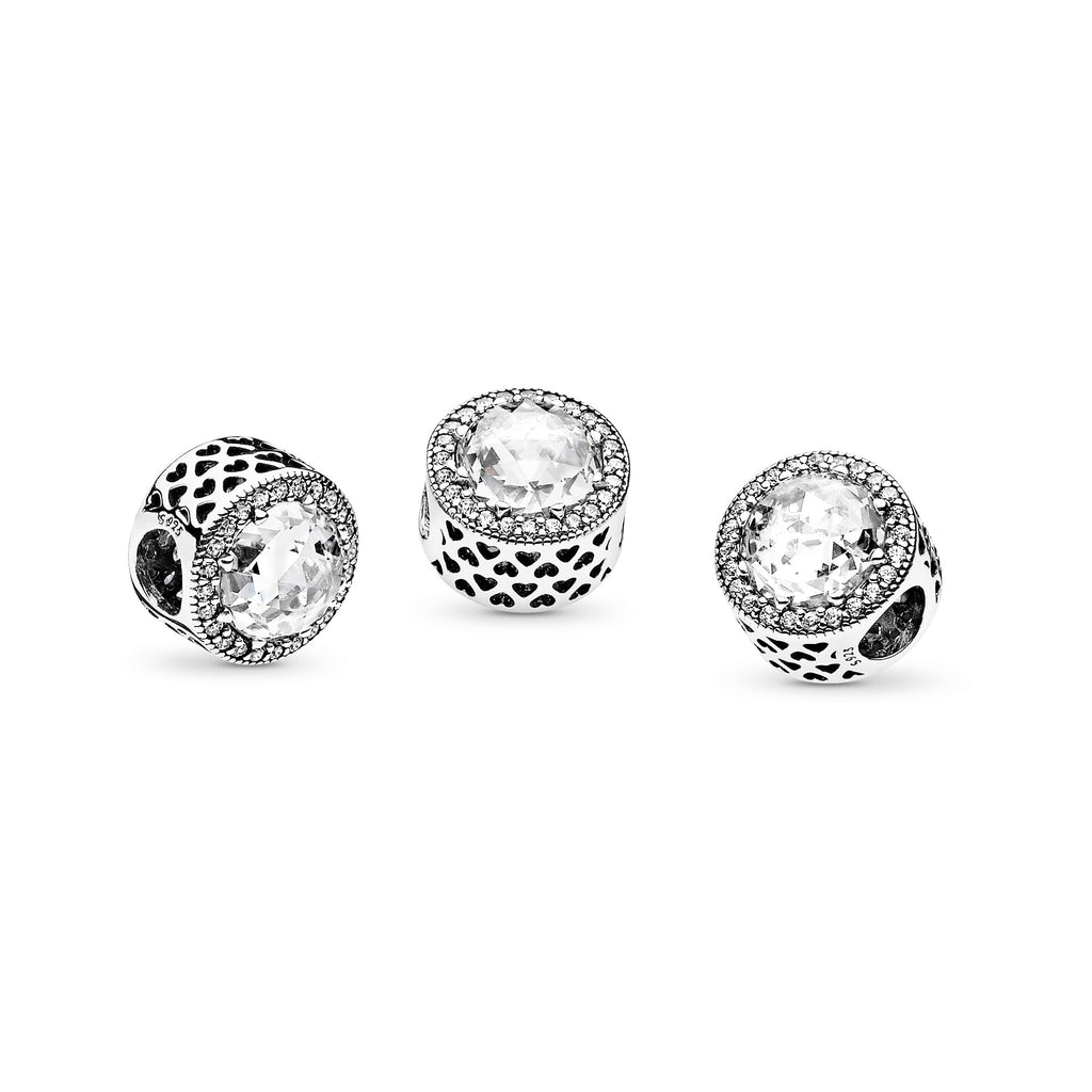 PANDORA Sparkling Clear Charm Cubic Zirconia Silver Weddings Charms Bracelet Charm Jewelry Gift