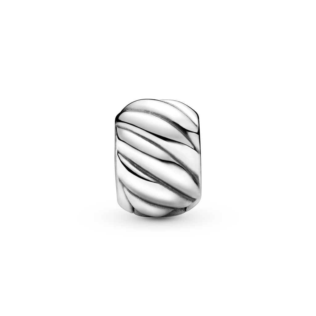 PANDORA Polished Feathered Clip Charm Sterling Silver Charms Bracelet Charm Jewelry Gift
