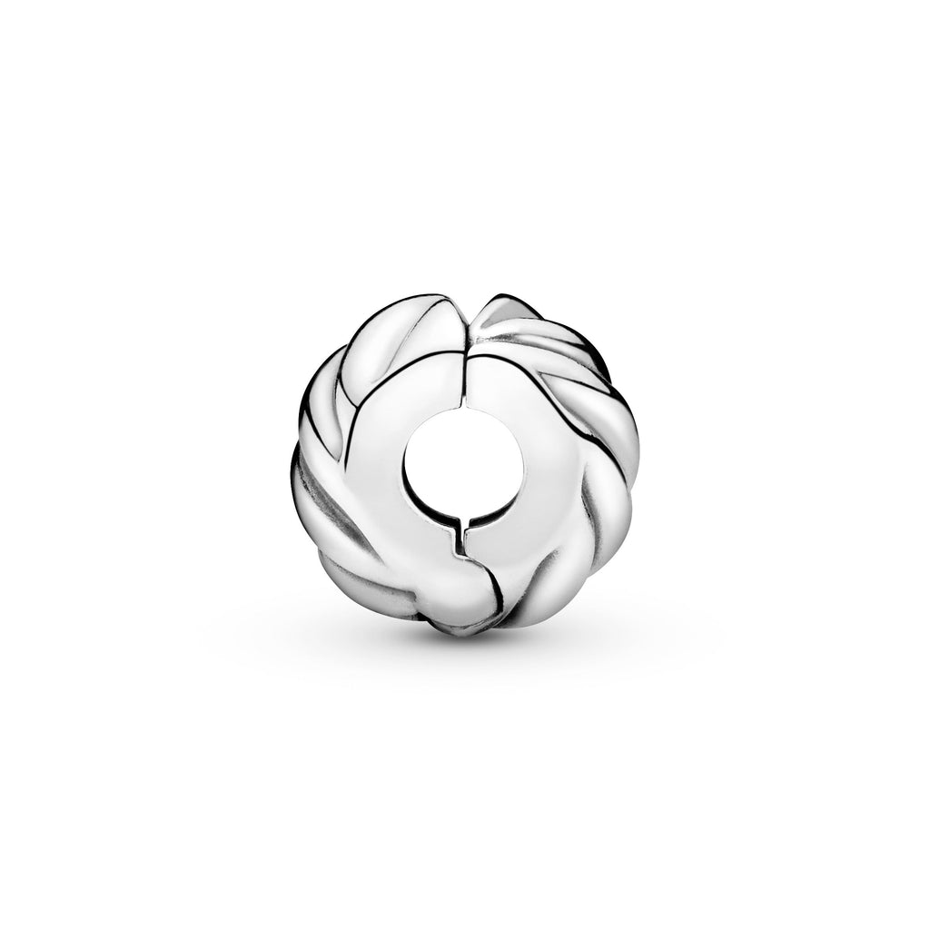 PANDORA Polished Feathered Clip Charm Sterling Silver Charms Bracelet Charm Jewelry Gift
