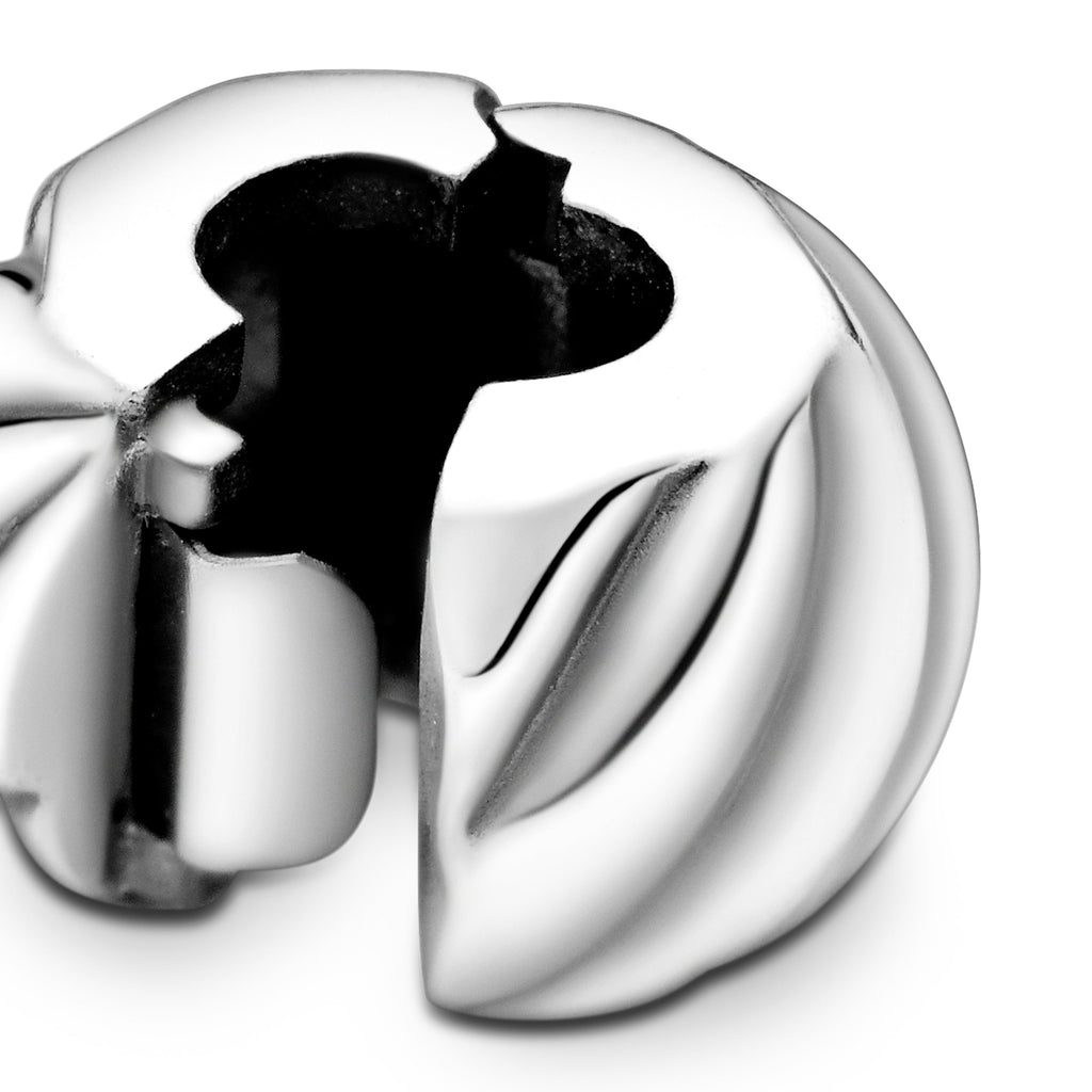 PANDORA Polished Feathered Clip Charm Sterling Silver Charms Bracelet Charm Jewelry Gift