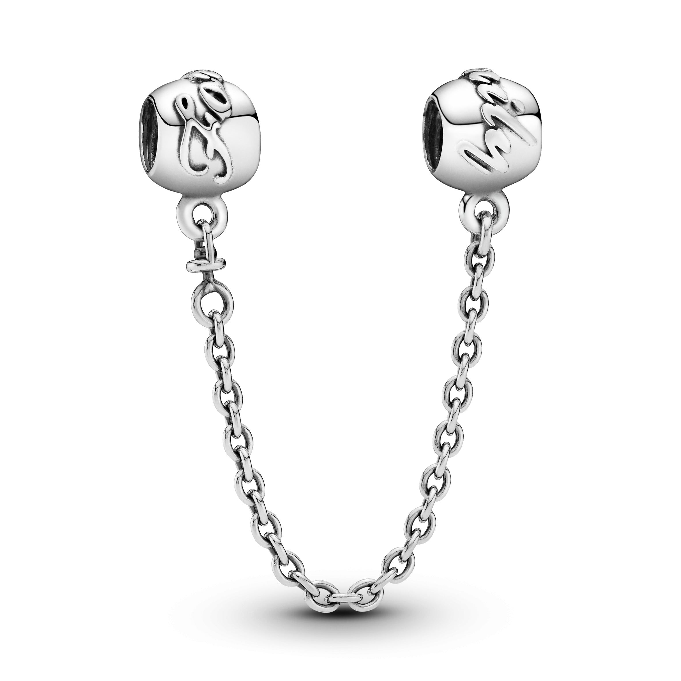 PANDORA Family Forever Safety Chain Sterling Silver Charms Bracelet Charm Jewelry Gift