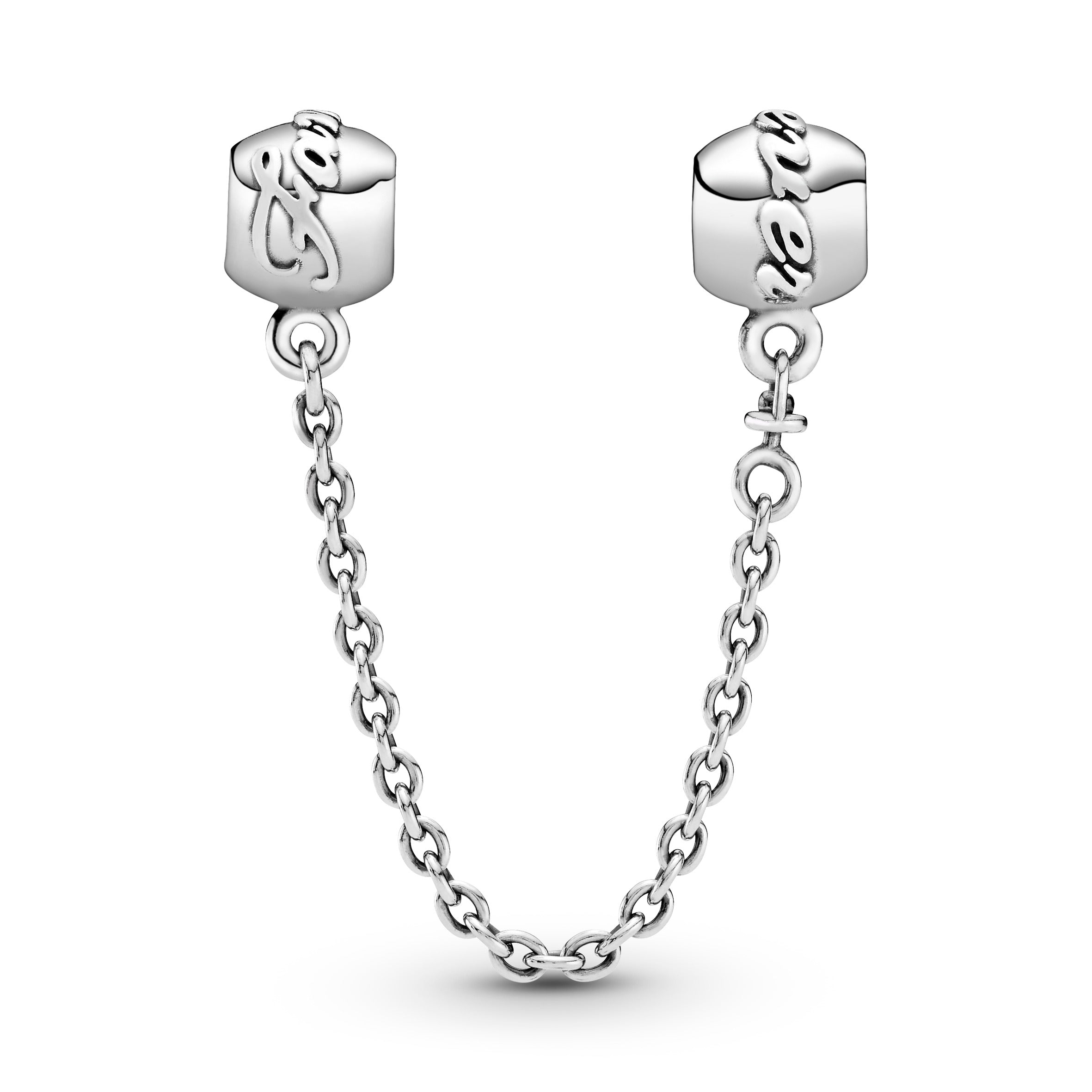 PANDORA Family Forever Safety Chain Sterling Silver Charms Bracelet Charm Jewelry Gift